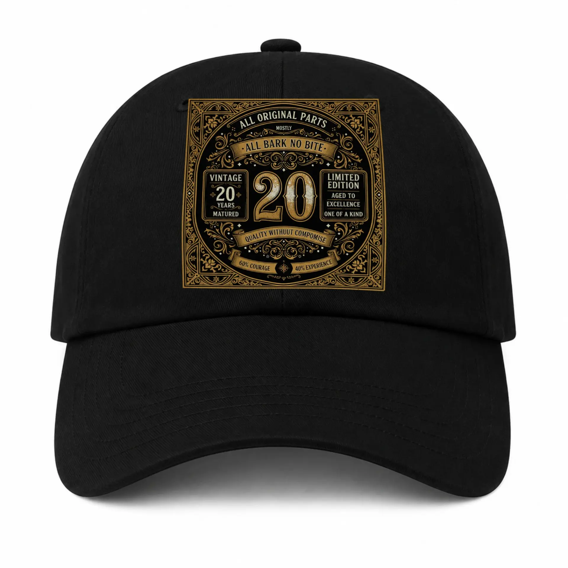 Baseball Cap Vintage 20th Birthday Graphic Embroidered Dad Hat Unisex