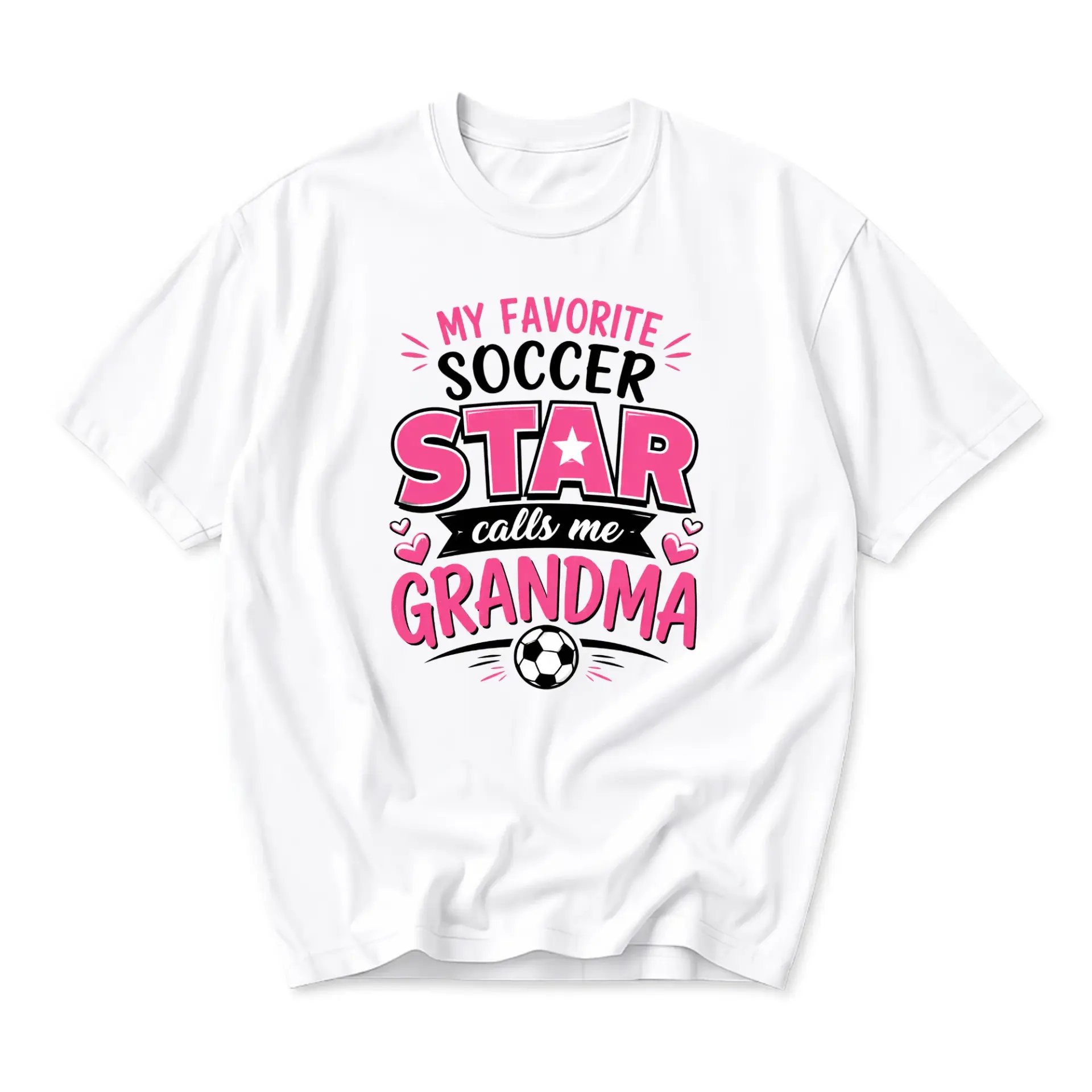Graphic Tee My Favorite Soccer Star Calls Me Grandma Unisex Casual Crew