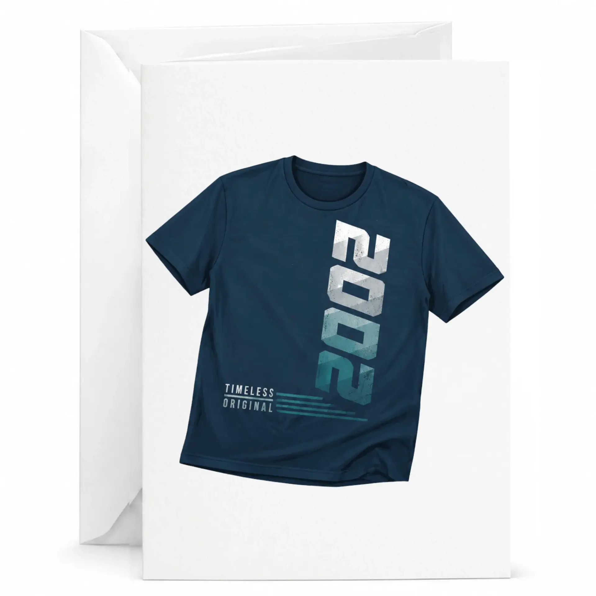 Birthday Card Featuring Timeless Original 2002 Graphic Design on Premium Stationery with Matching White Envelope Included