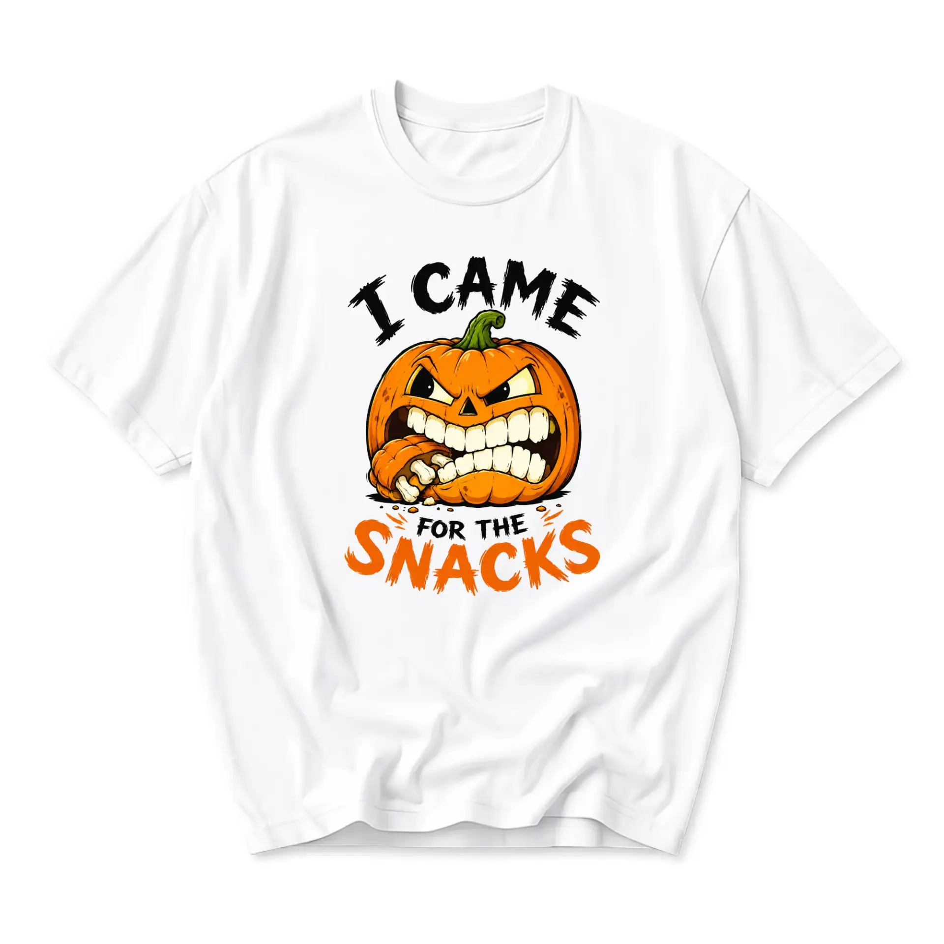Funny Shirt I Came for the Snacks Graphic Tee Unisex Crew Neck Autumn Seasonal Apparel Casual Cotton Blend Top