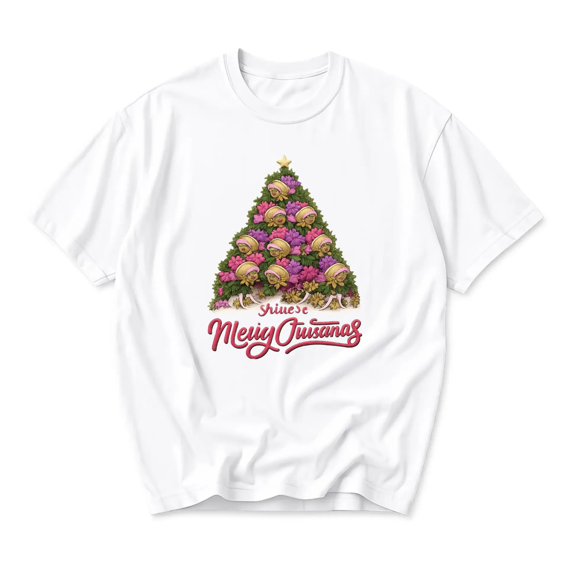Funny Shirt Merry Christmas Graphic Tee Holiday Season Humor Apparel Unisex Crew Neck Short Sleeve Cotton T-Shirt