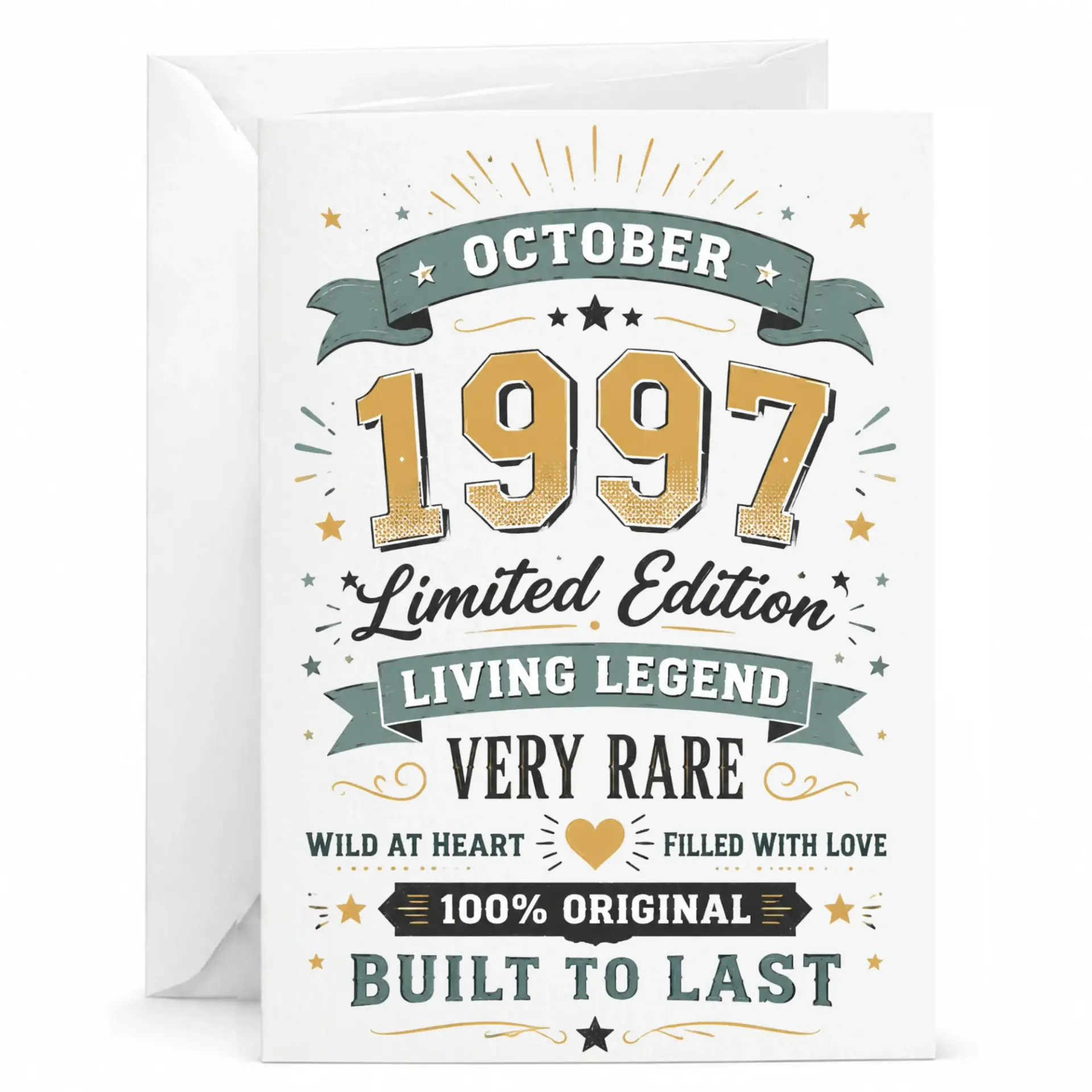 Birthday Card October 1997 Limited Edition Living Legend Greeting Card for Milestone Birthday Celebration