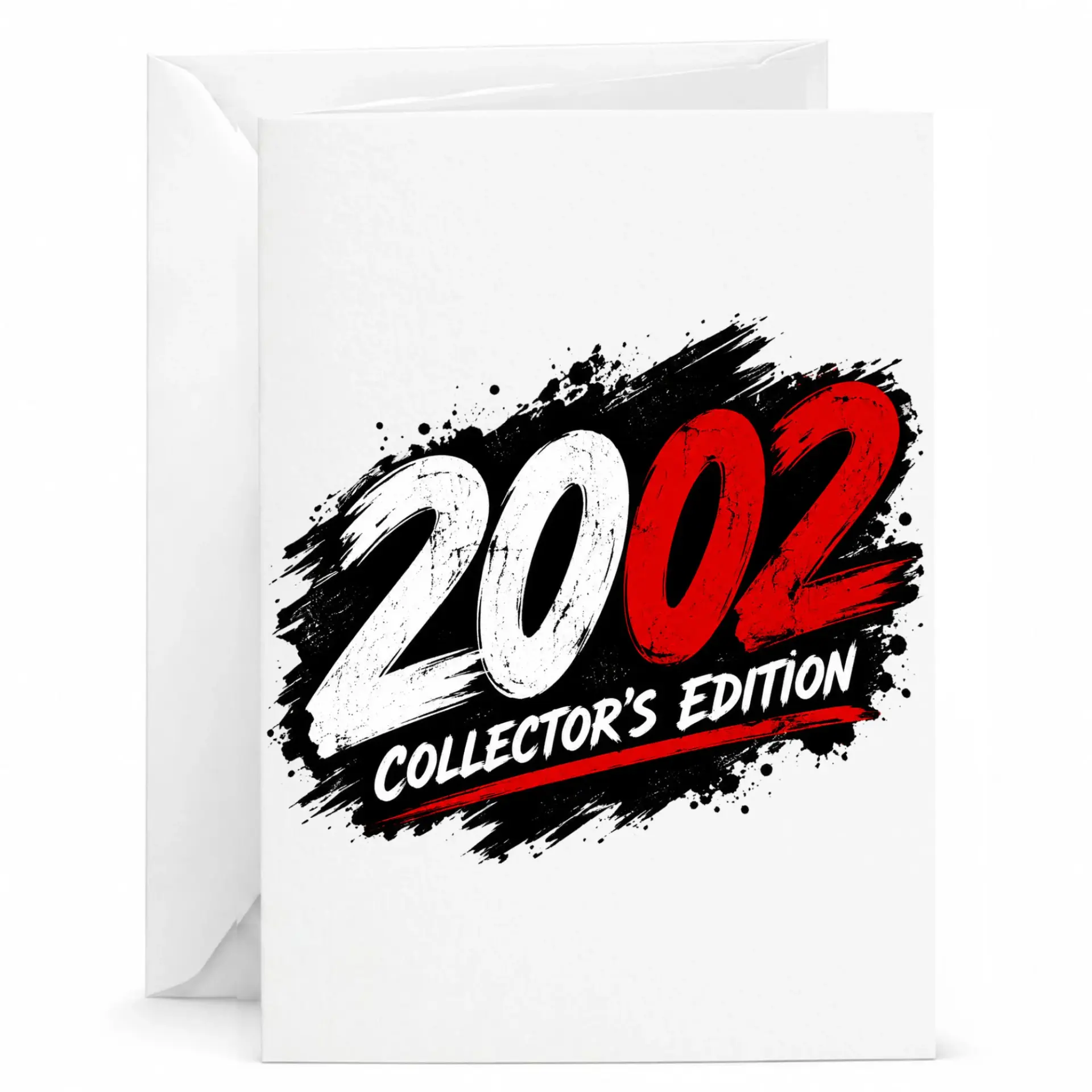 Birthday Card 2002 Collector's Edition Vintage Style Graphic Stationery for Milestone Anniversary Celebration