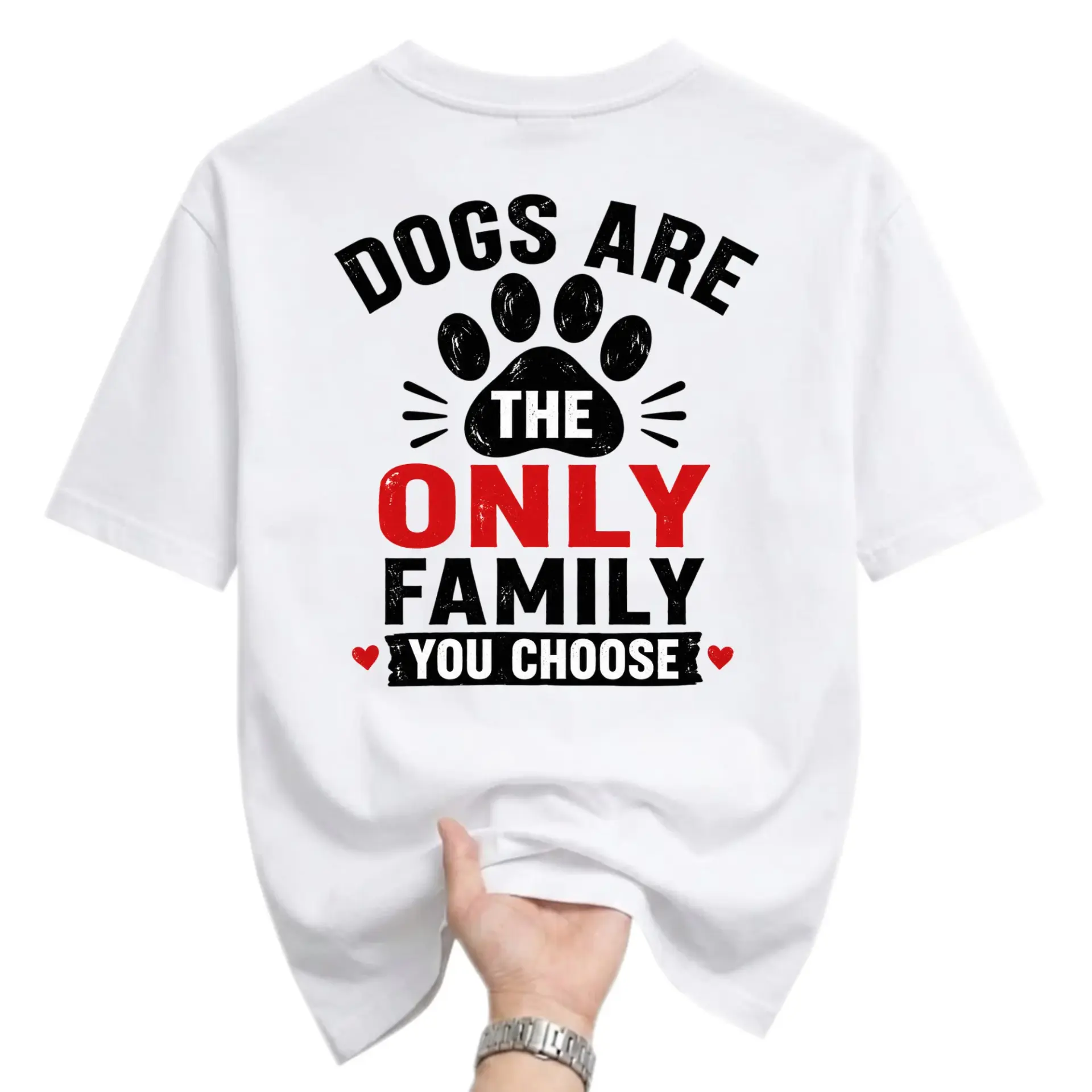 Graphic Tee Are the Only Family You Choose Print Unisex Crew Neck Casual
