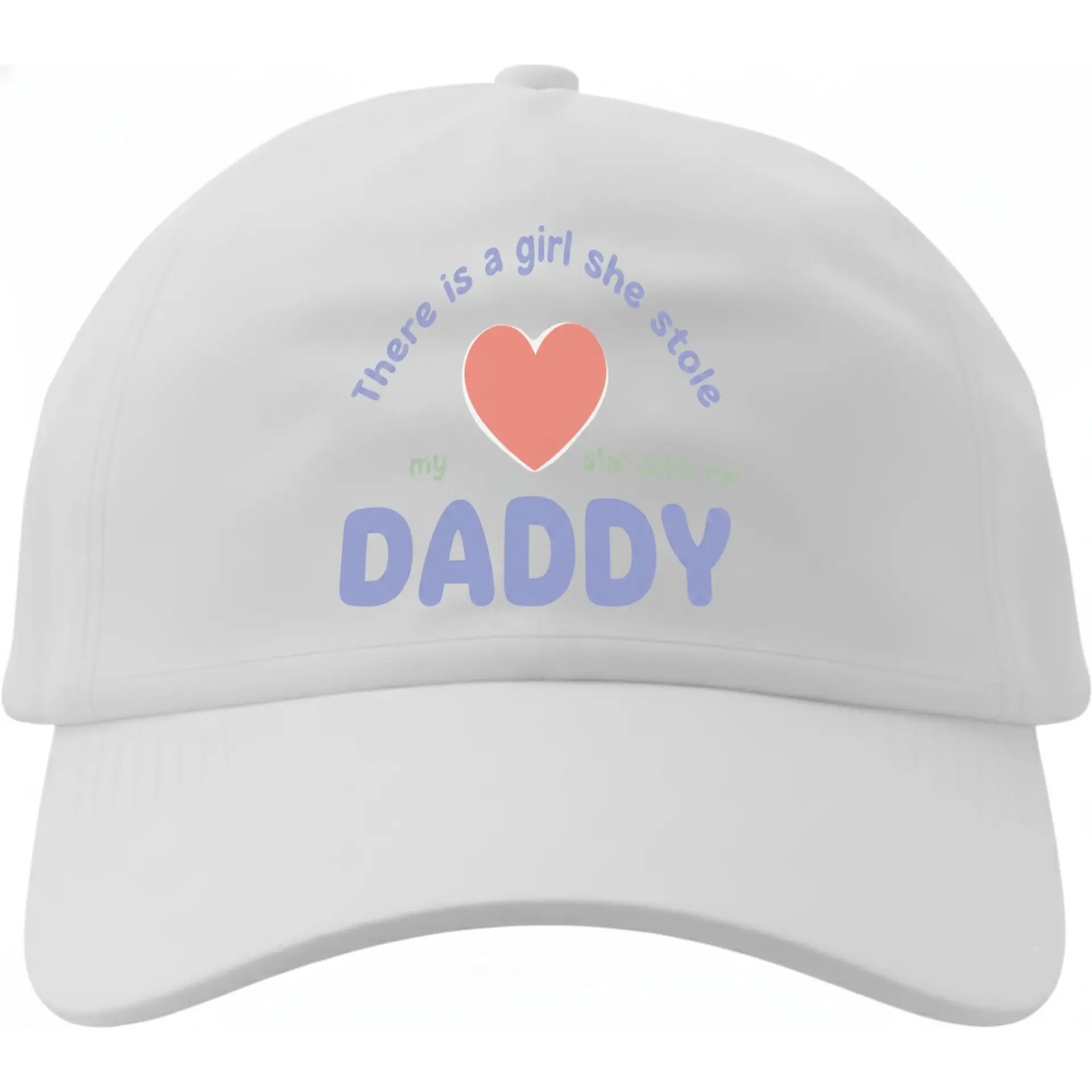 Dad Hat Baseball Cap Funny Heart Graphic Print Soft Low Profile Adjustable Cotton Blend Unisex Headwear for Casual Wear