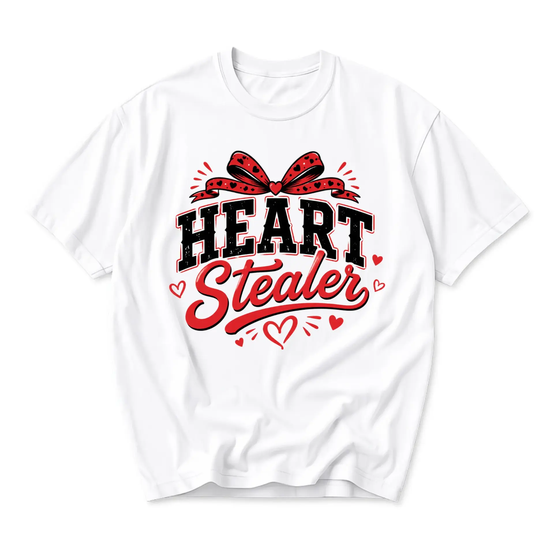 Funny Shirt Heart Stealer Graphic Tee Trendy Romantic Quote Unisex Short Sleeve Casual Apparel for Everyday Wear