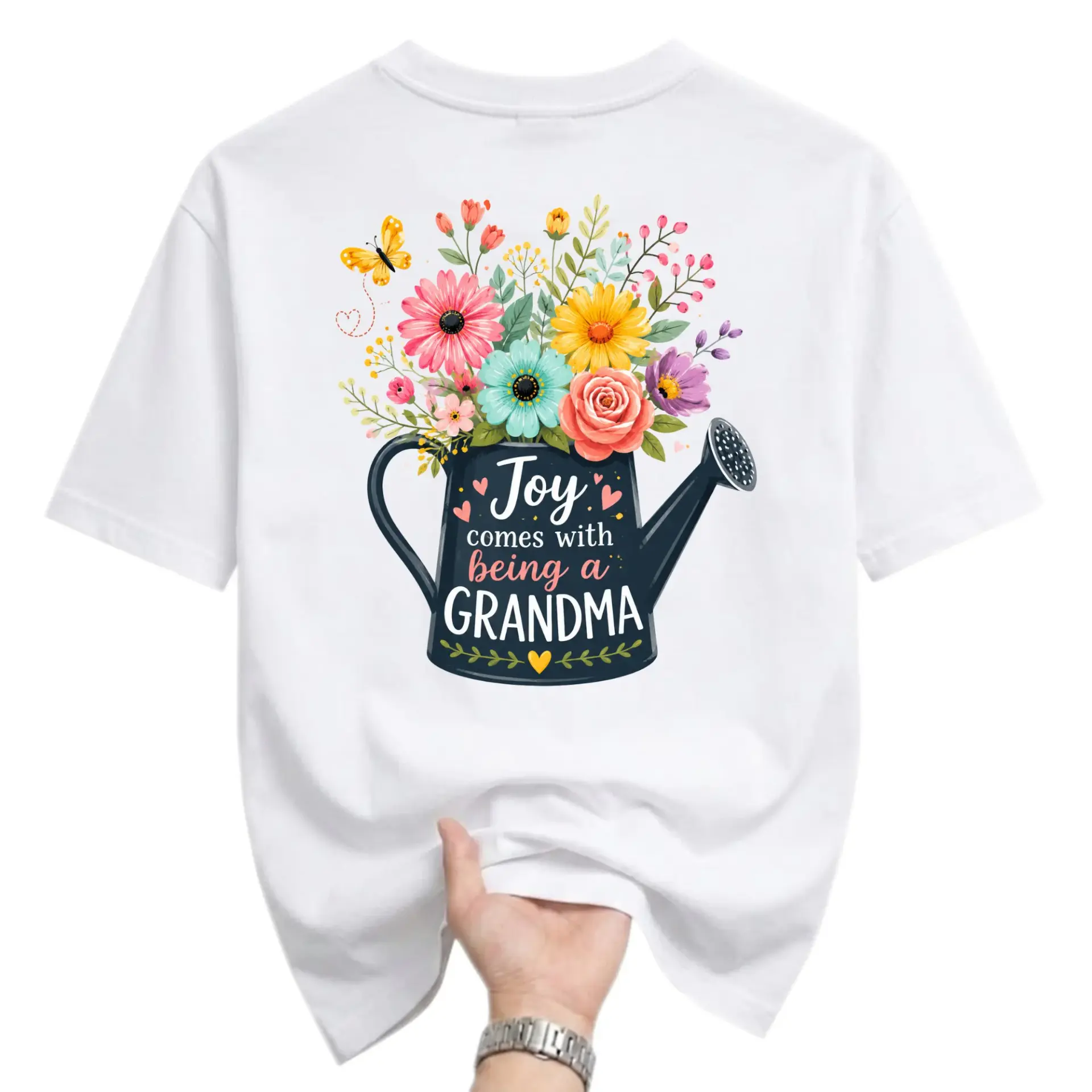 Graphic Comes with Being a Grandma Flower Watering Can Unisex Casual Shirt
