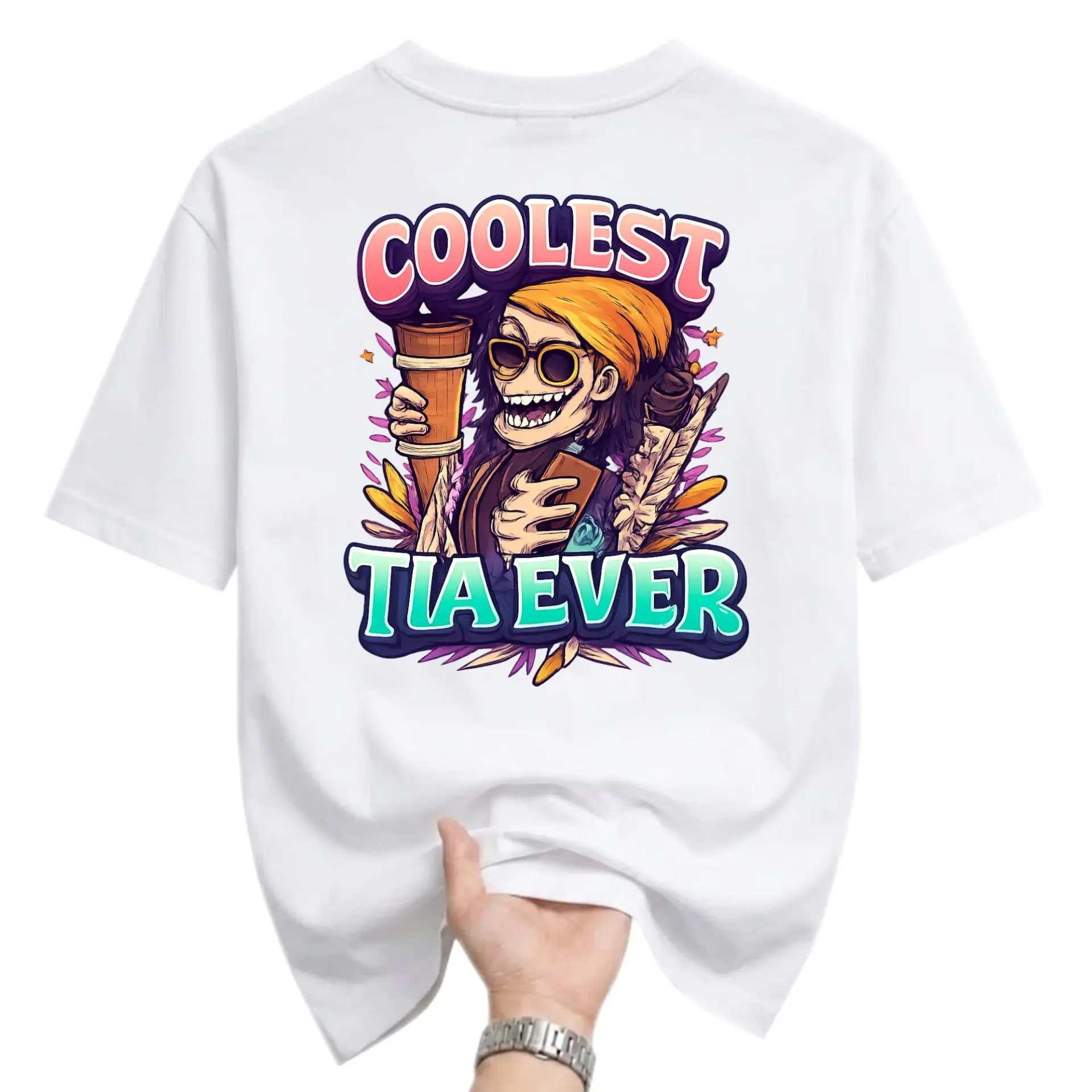 Graphic Tee Coolest Tia Ever Unisex Crew Neck Short Sleeve Shirt for Casual Everyday Wear and Fun Family Gifts