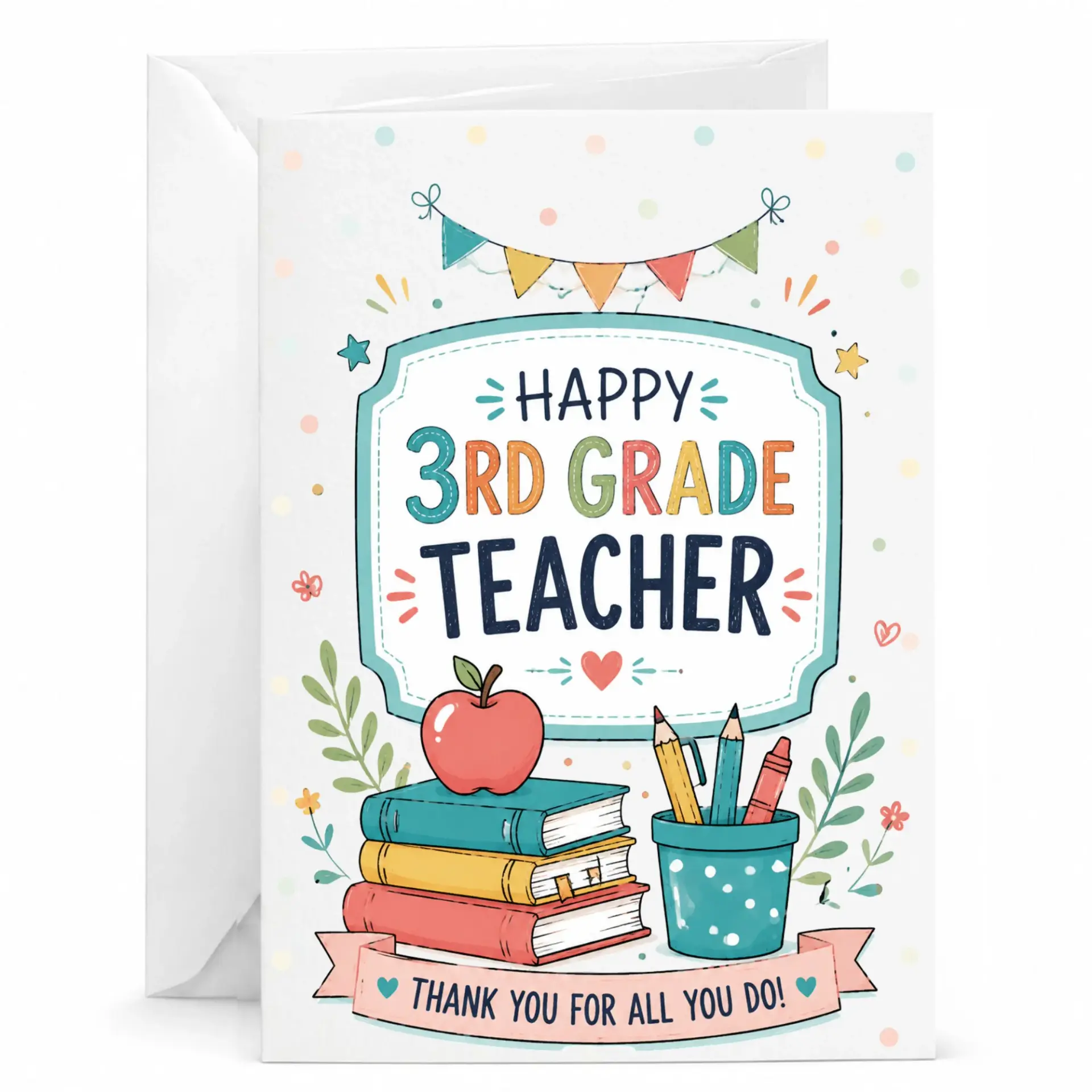 Card for Teacher Appreciation Gift Heartfelt Greeting Educators and Mentors