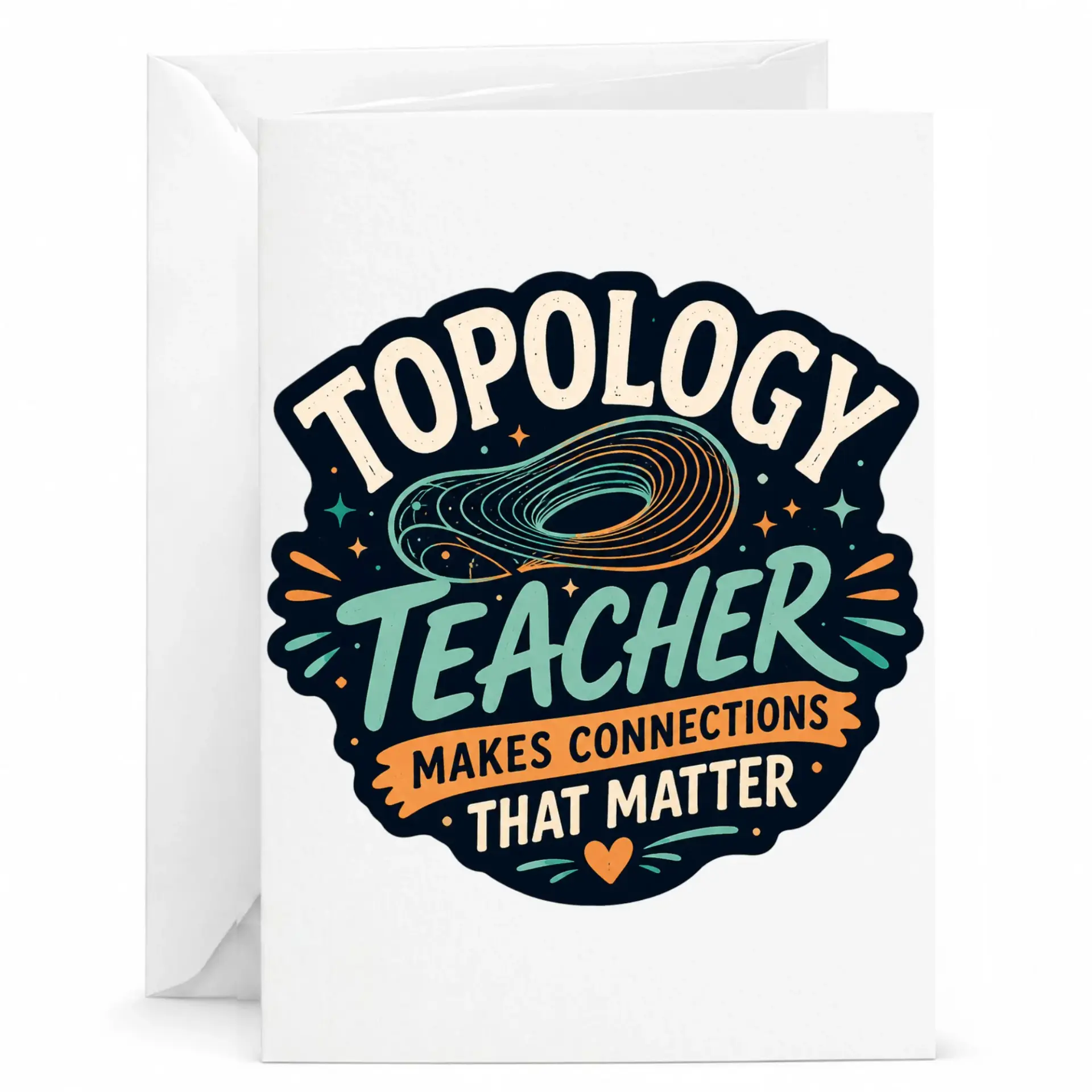Greeting Card for Topology Teacher Makes Funny Math Professional Appreciation Stationery