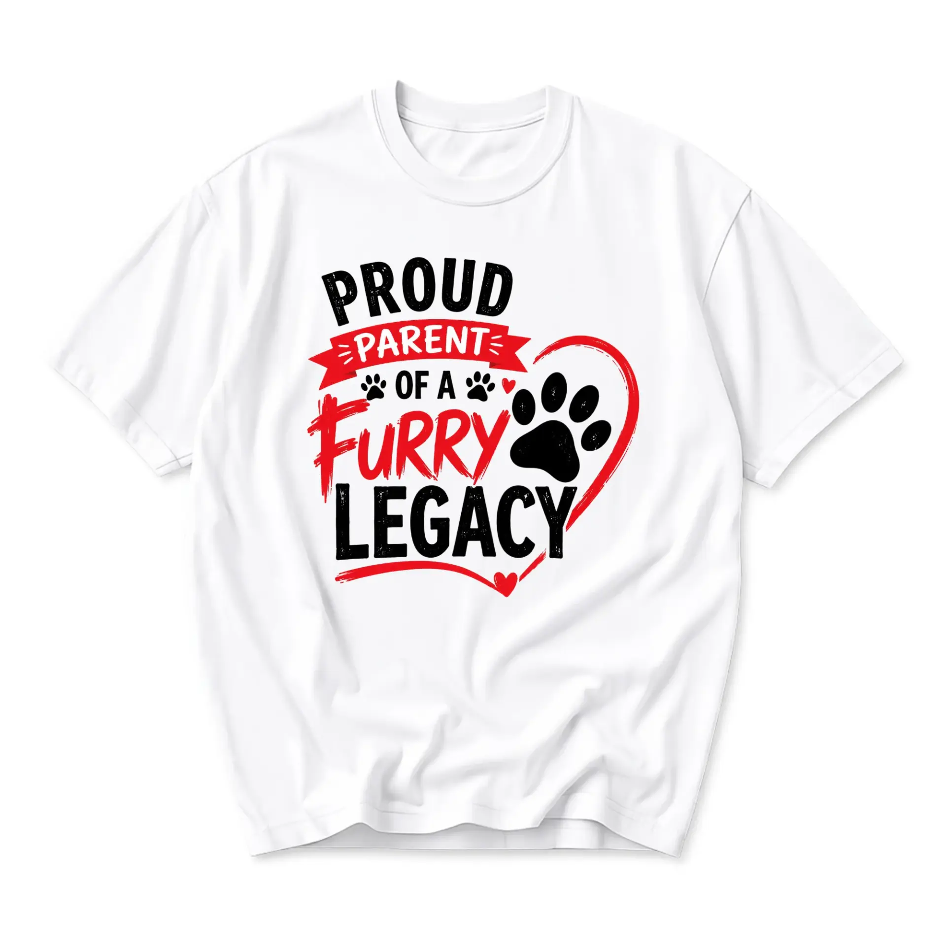 Graphic Tee Proud Parent of a Furry Unisex Crew Neck T-Shirt for Pet Lovers