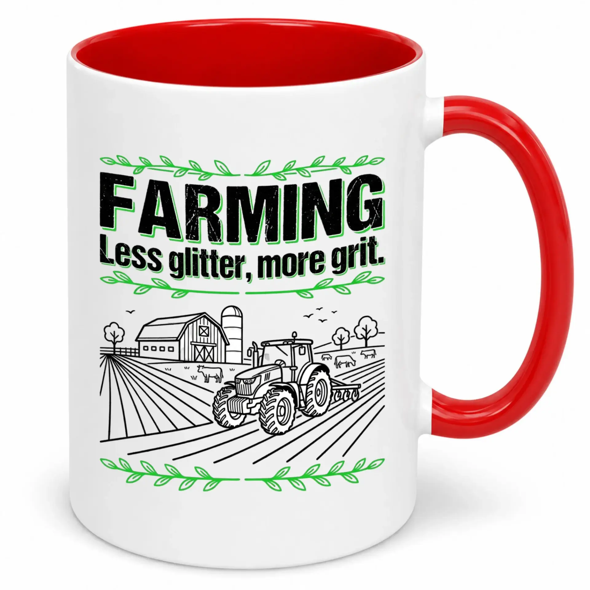 Funny Farming Themed Coffee Mug for Farmers Agricultural Workers and Enthusiasts 11oz Ceramic Drinkware