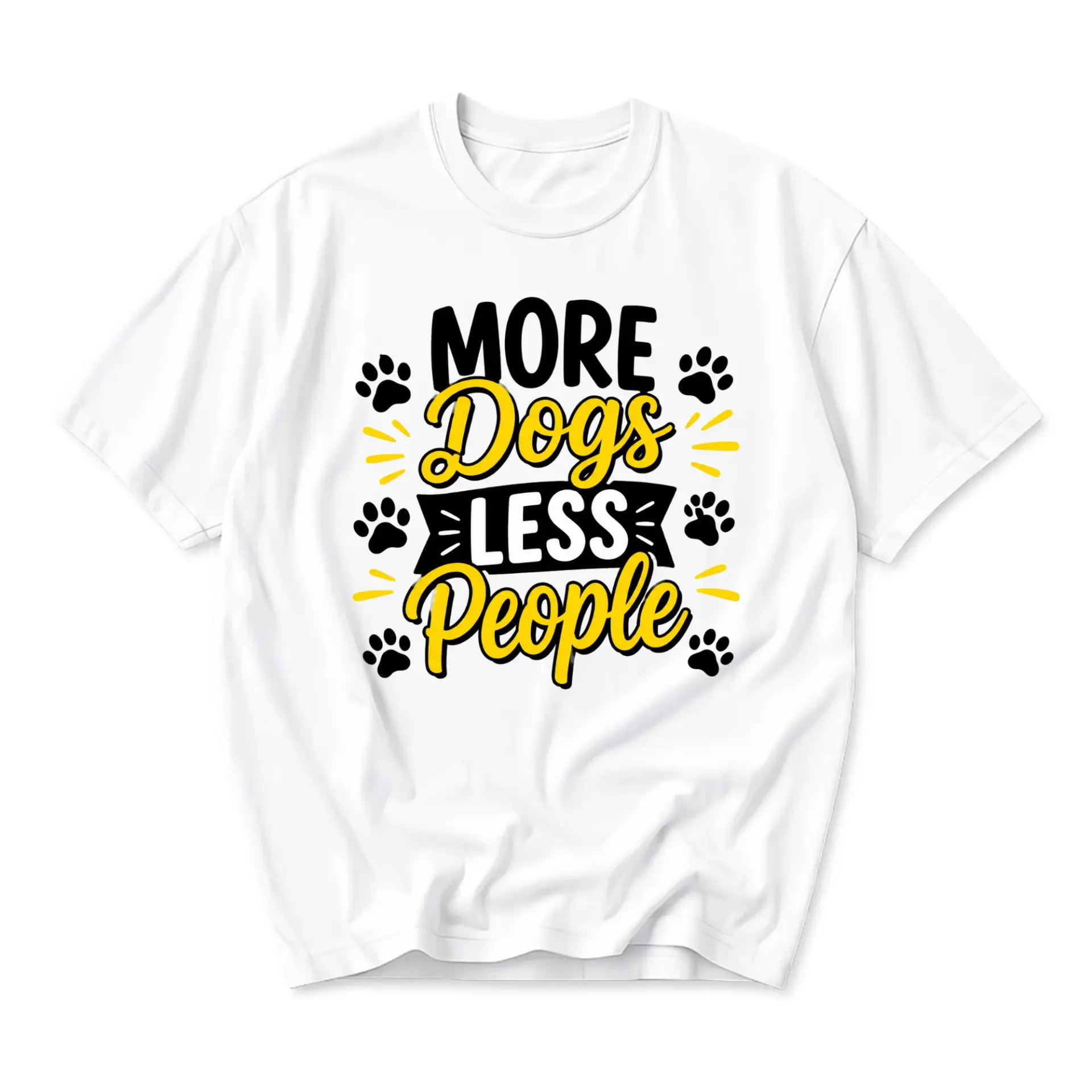 Funny Shirt More Less People Graphic Tee Unisex Crew Neck Casual Everyday