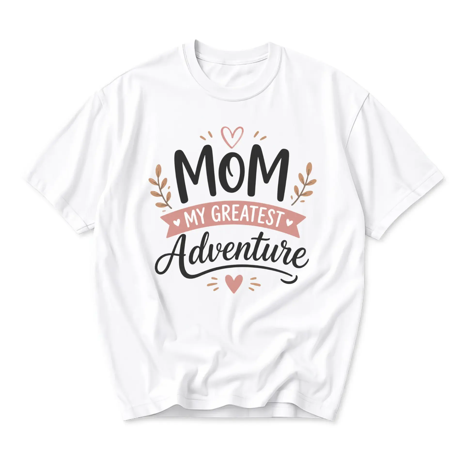 Graphic Tee Mom My Greatest Adventure Unisex T-Shirt Comfortable Casual Everyday Cotton Blend Crew Neck Apparel