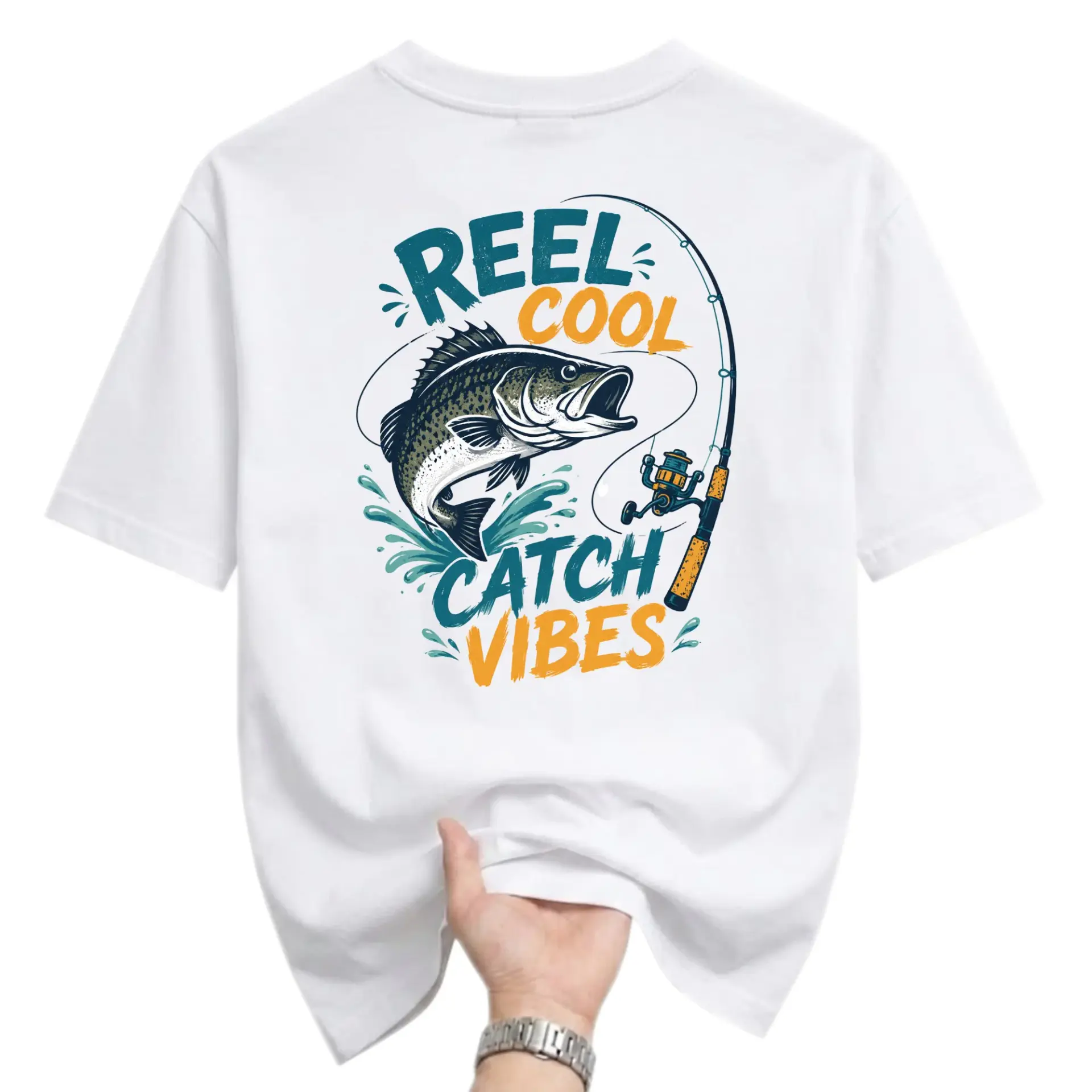 Graphic Tee Reel Cool Catch Fishing Shirt Casual Unisex Crew Neck Top for Outdoor Enthusiasts and Lovers