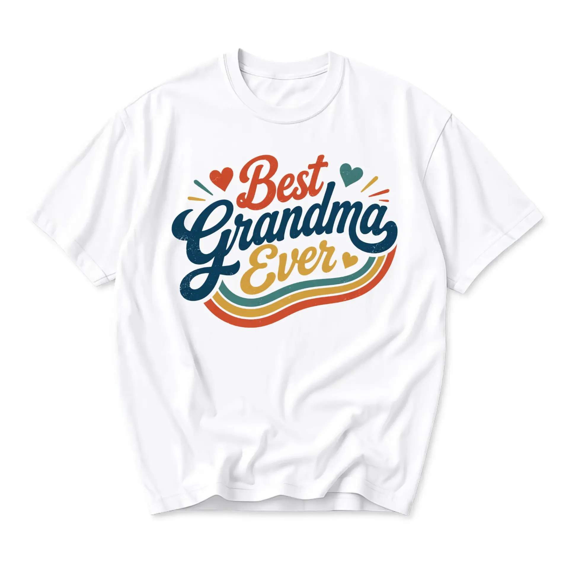 Graphic Tee Best Grandma Ever Retro Style Unisex Casual Short Sleeve Shirt for Everyday Comfort and Family Appreciation