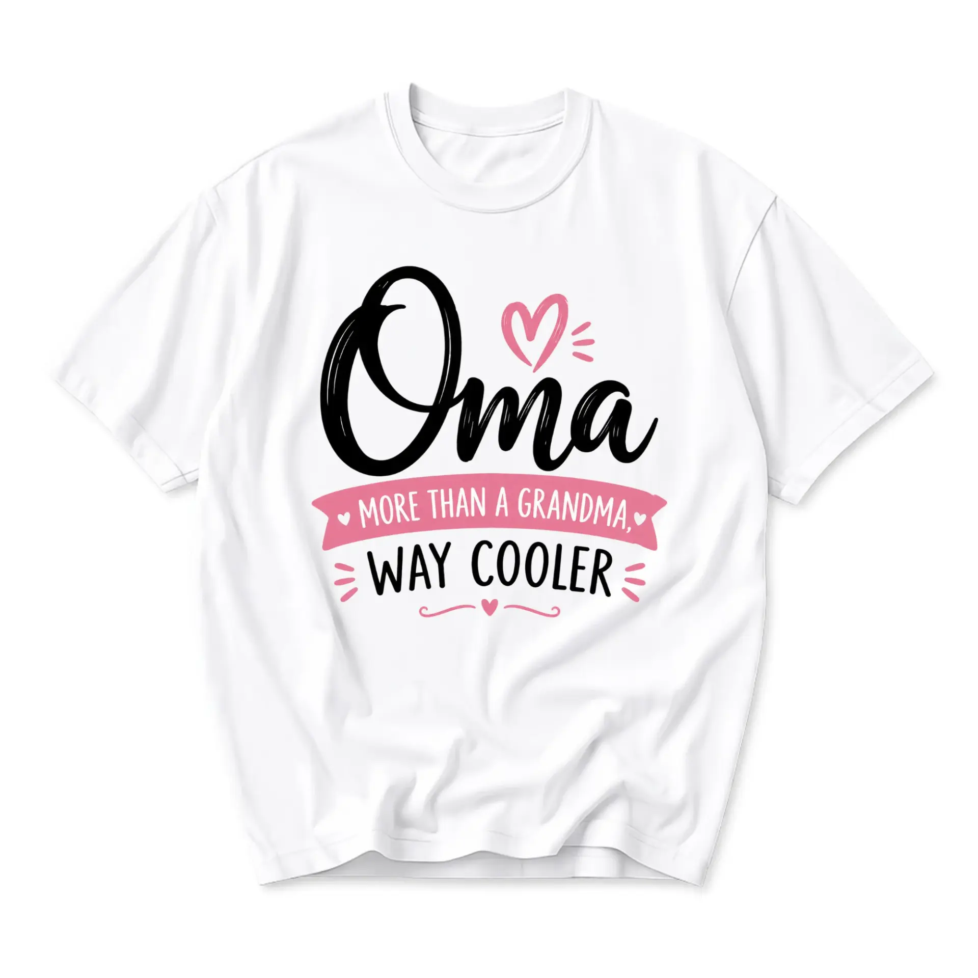 Graphic Tee Oma More Than a Grandma Way Funny Shirt Unisex Crew Neck Cotton Blend Casual Top for Women