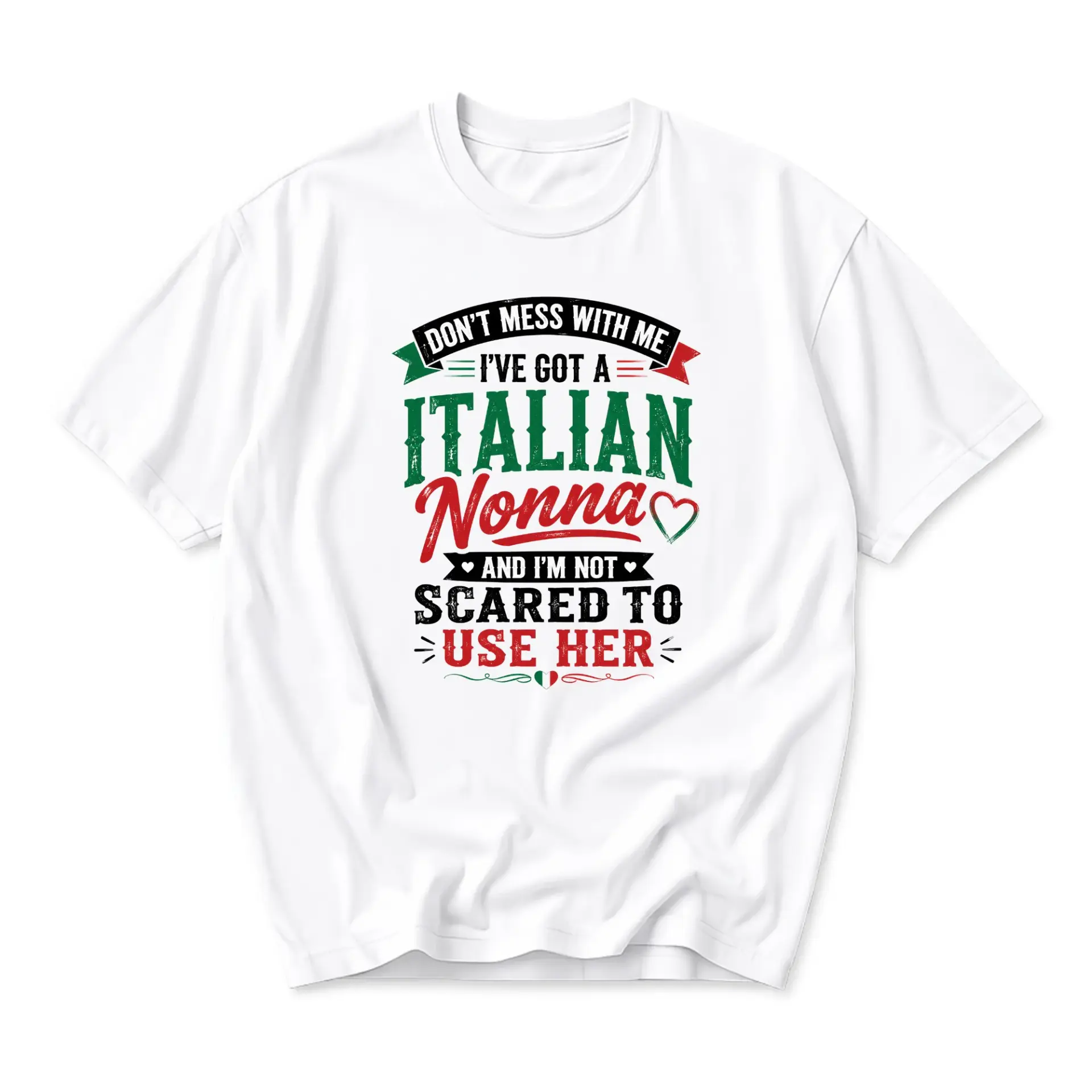 Funny Shirt Italian Nonna Quote Graphic Tee Unisex Casual Apparel Heritage