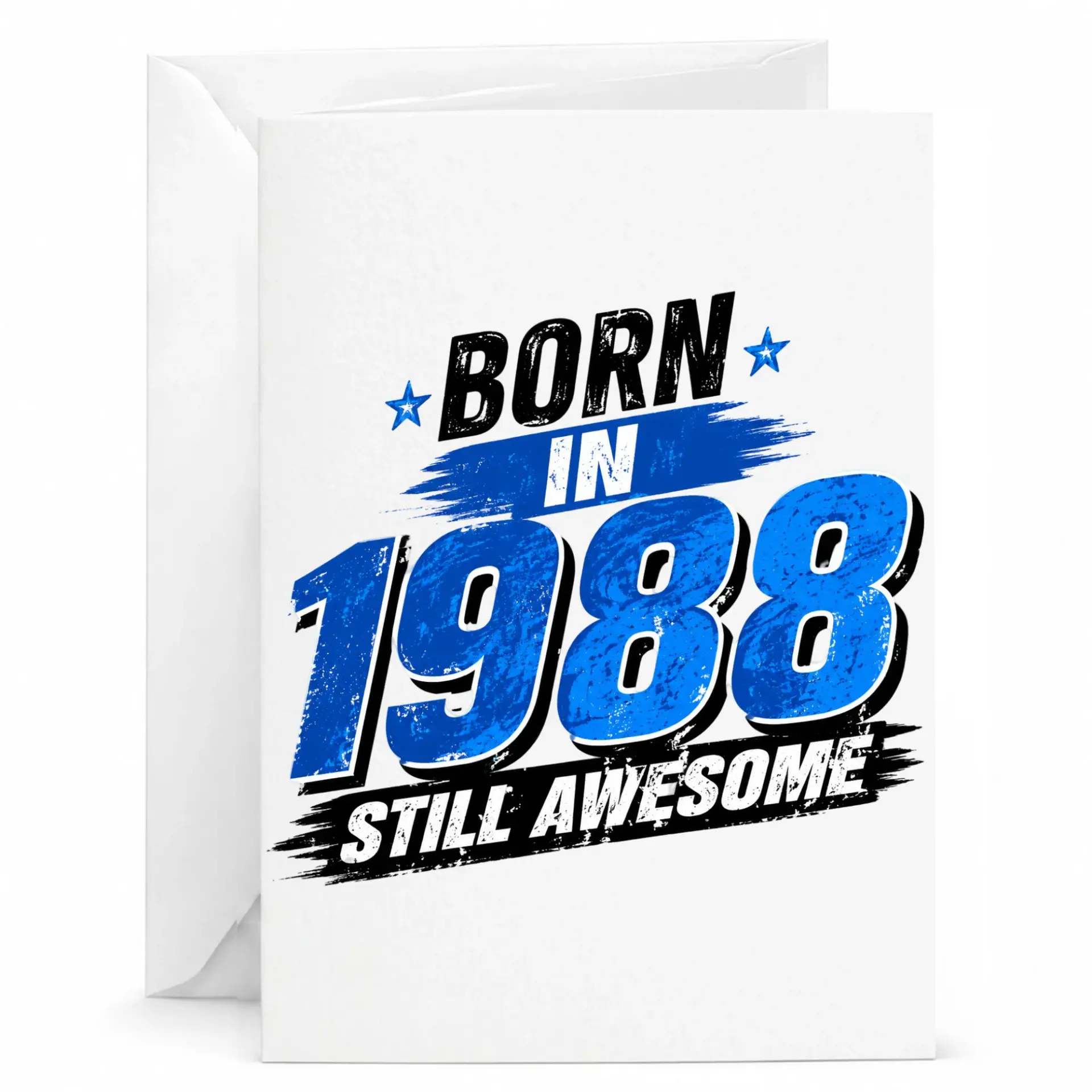 Birthday Card Born in 1988 Still Awesome Funny Greeting Card for Milestone Celebration and Anniversary Events