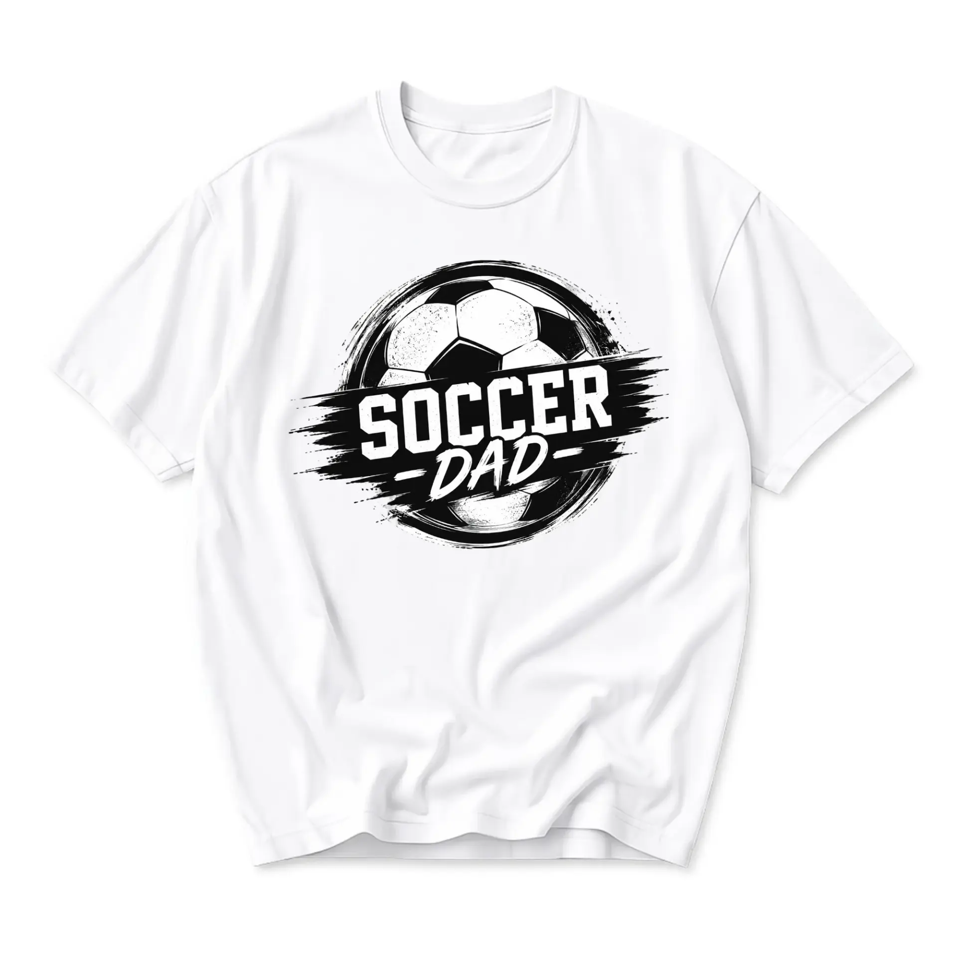Graphic Tee Soccer Dad Sport Themed Crew Neck Short Sleeve Shirt for Casual Wear and Everyday Comfortable Outfit