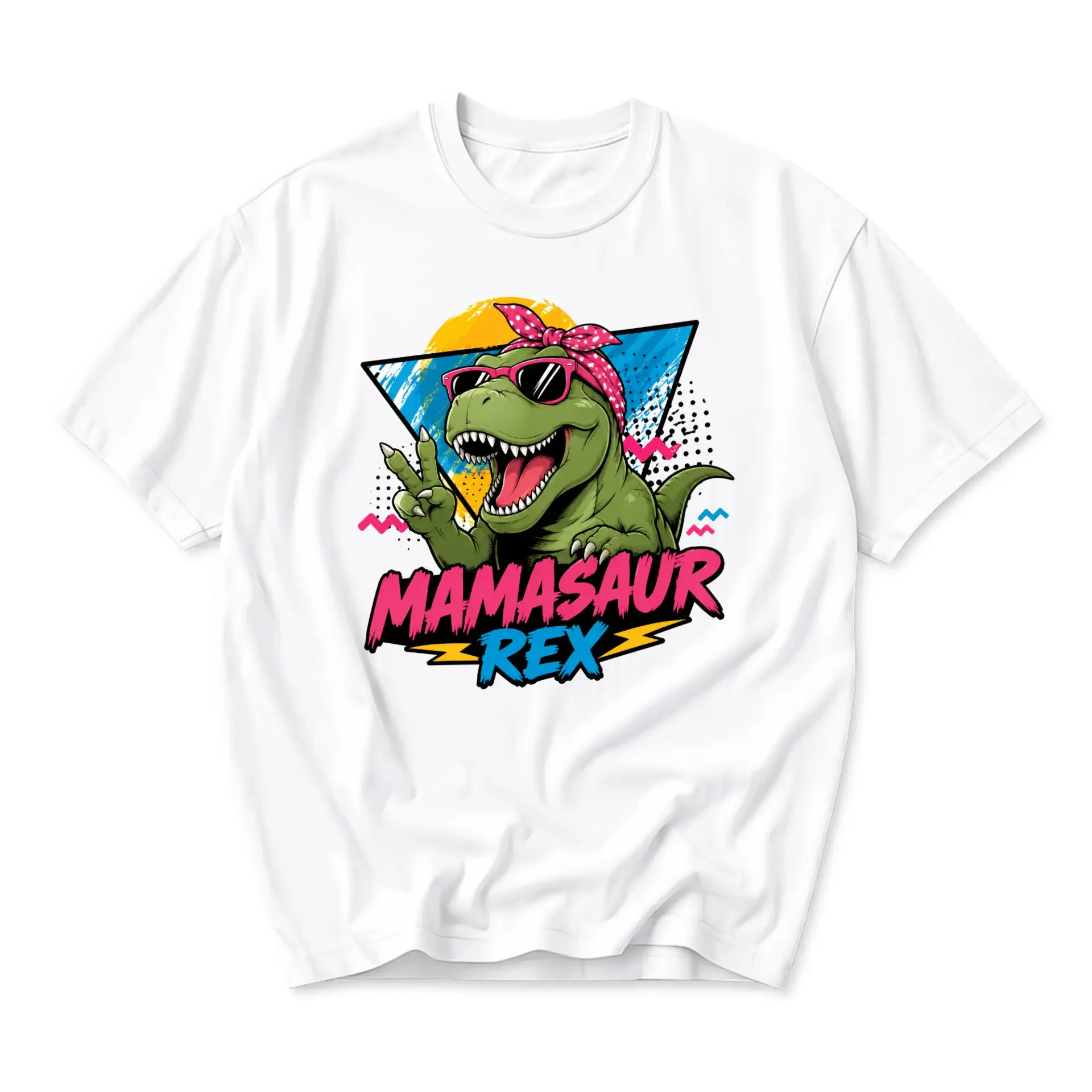Funny Shirt Mamasaur Rex Graphic Tee Unisex Crew Neck Short Sleeve Casual Cotton Blend Top for Everyday Wear