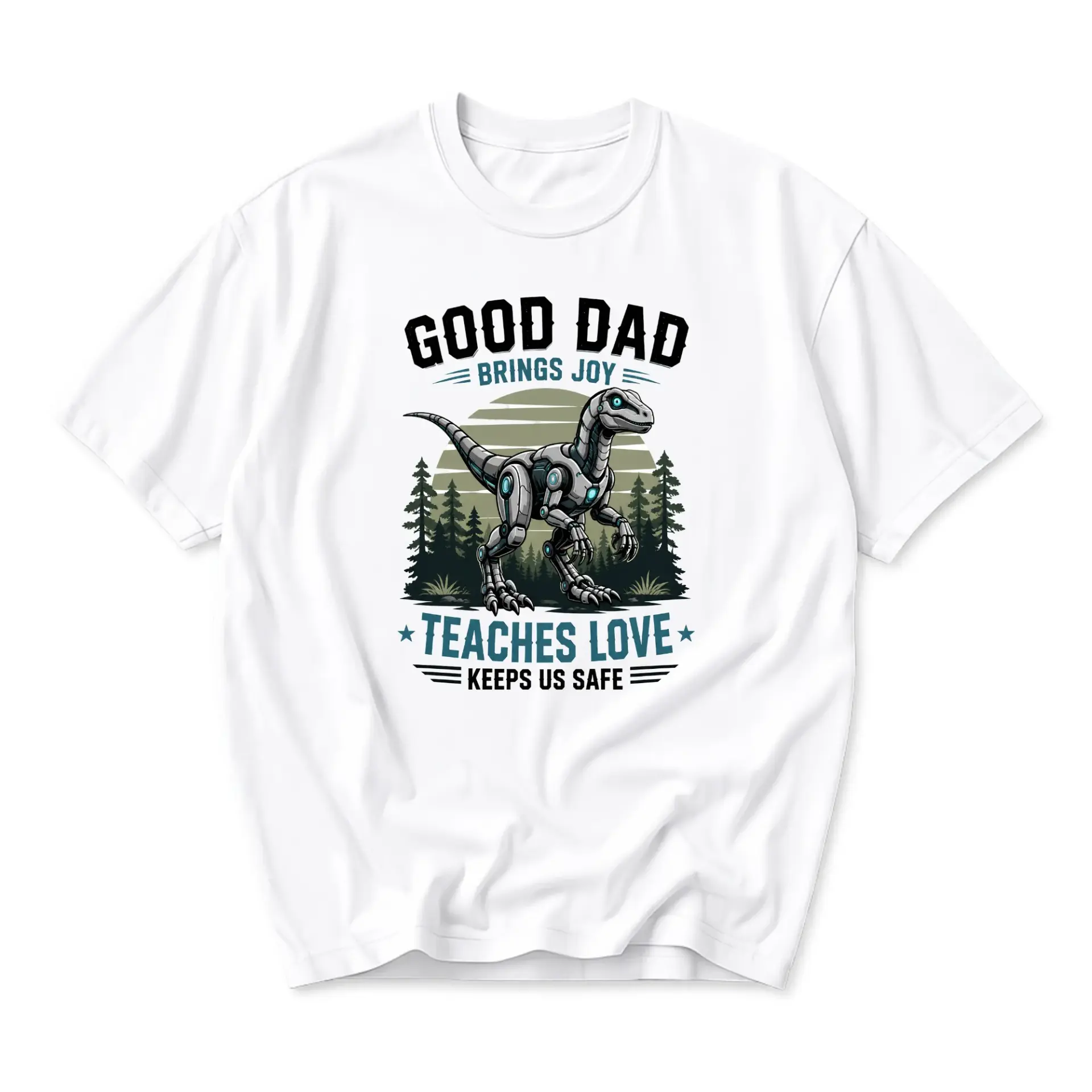 Graphic Tee Good Dad Dinosaur Shirt Unisex Crew Neck Short Sleeve Apparel Casual Cotton Blend Top for Everyday Wear