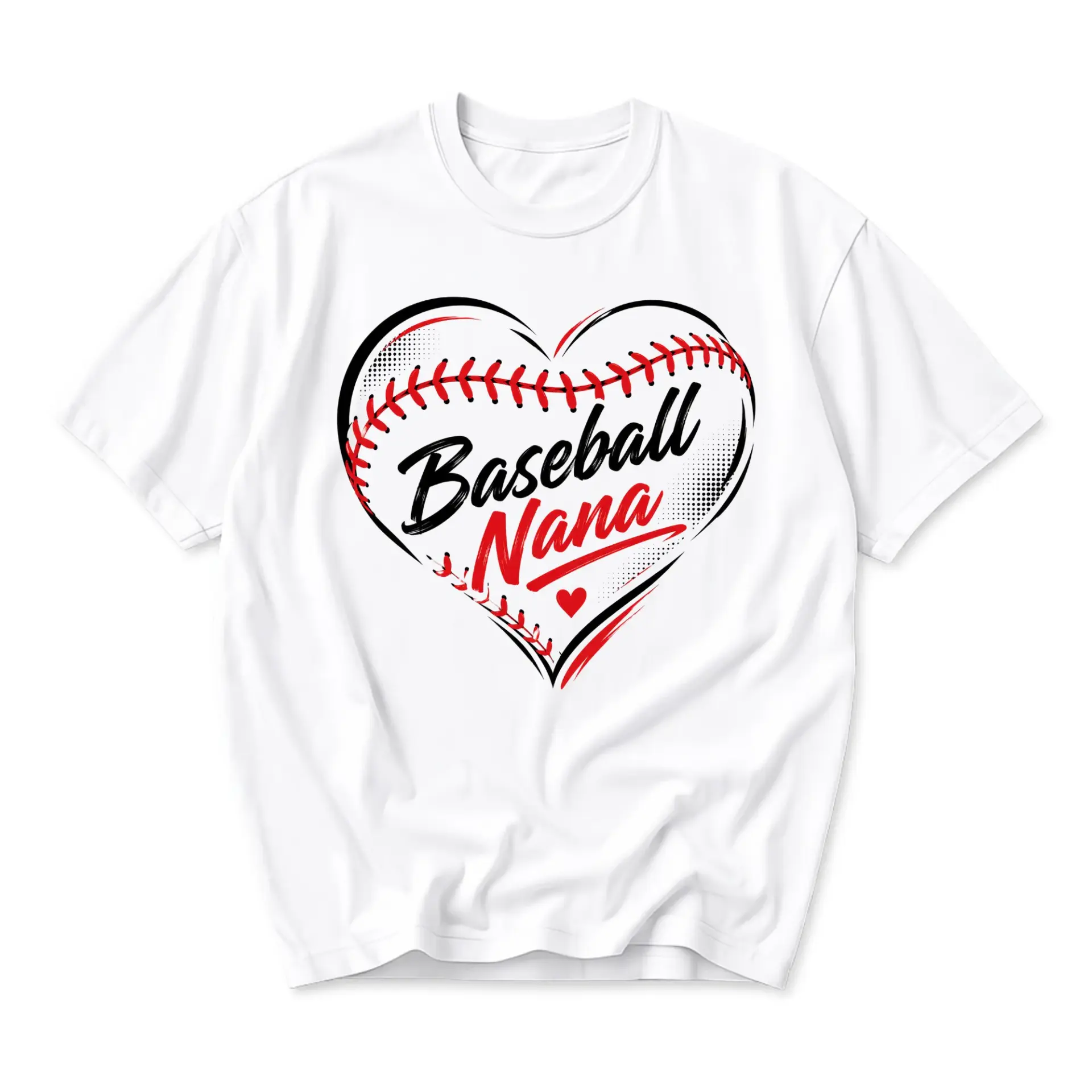 Graphic Tee Baseball Nana Heart Sports Fan Unisex Crew Neck Shirt