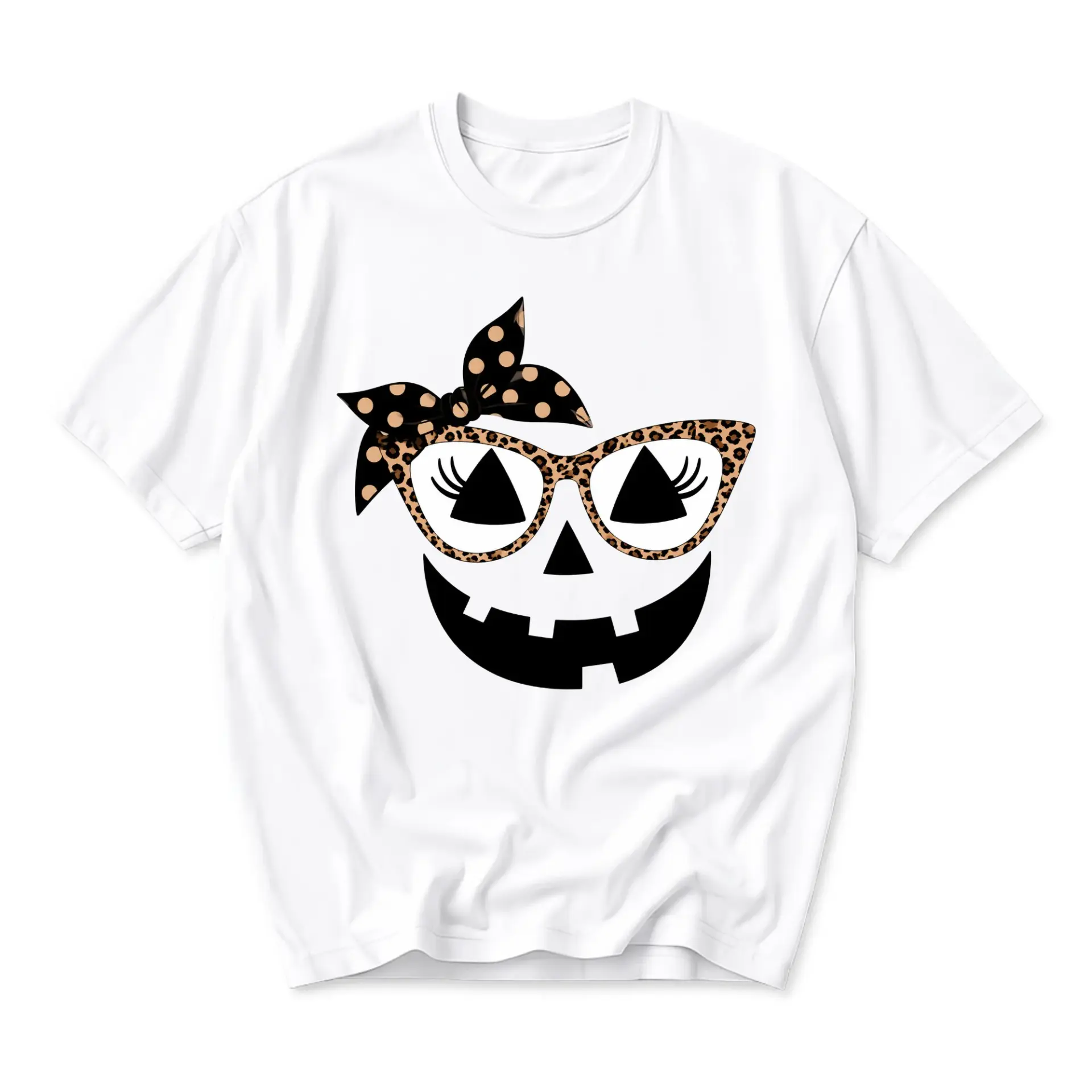 Funny Shirt Pumpkin Face Graphic Tee Festive Fall Apparel for Casual Daily Wear and Holiday Celebration Outfits
