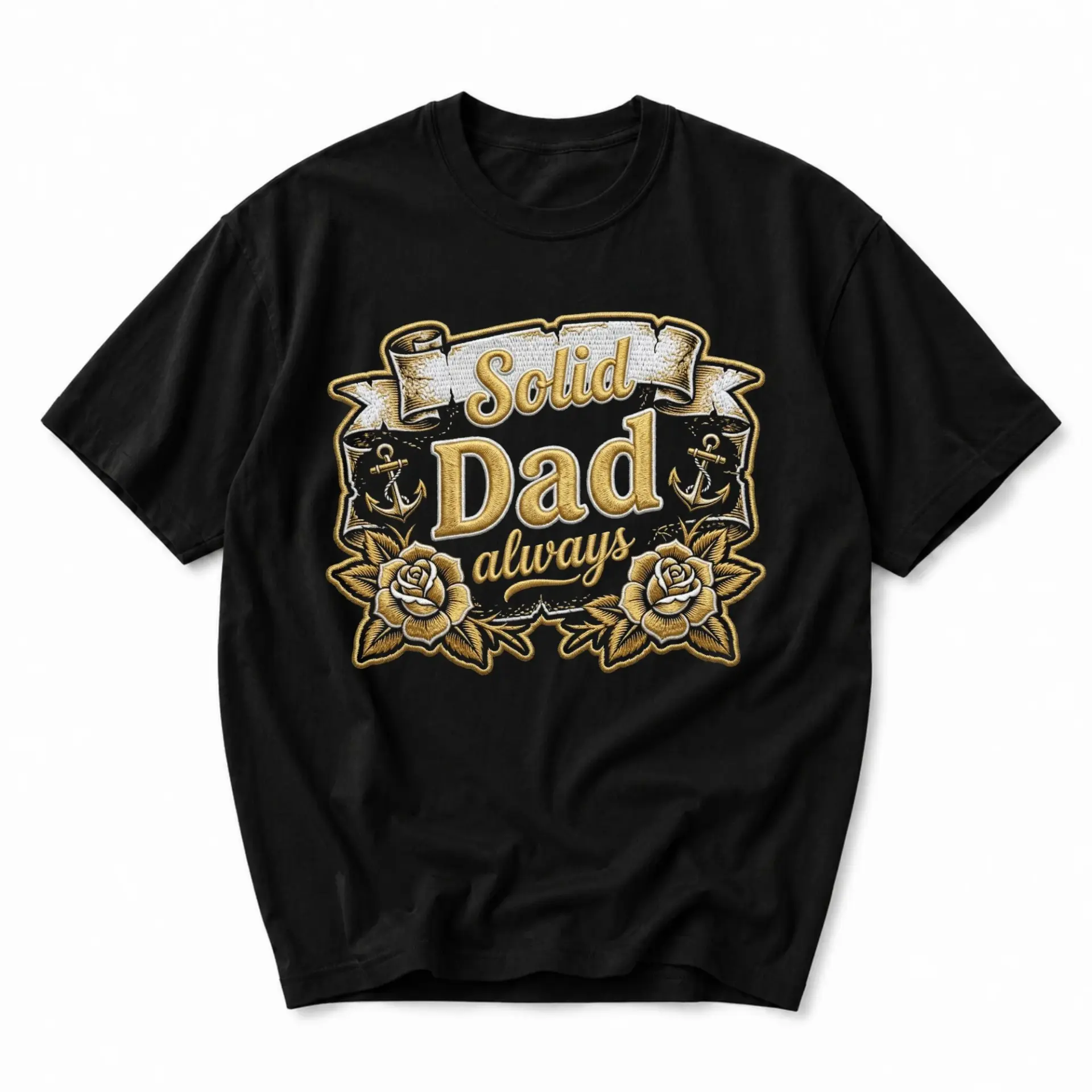 Graphic Tee Solid Dad Always Nautical Rose Vintage Style Print Unisex Crew Neck Casual Everyday Comfortable Cotton Shirt