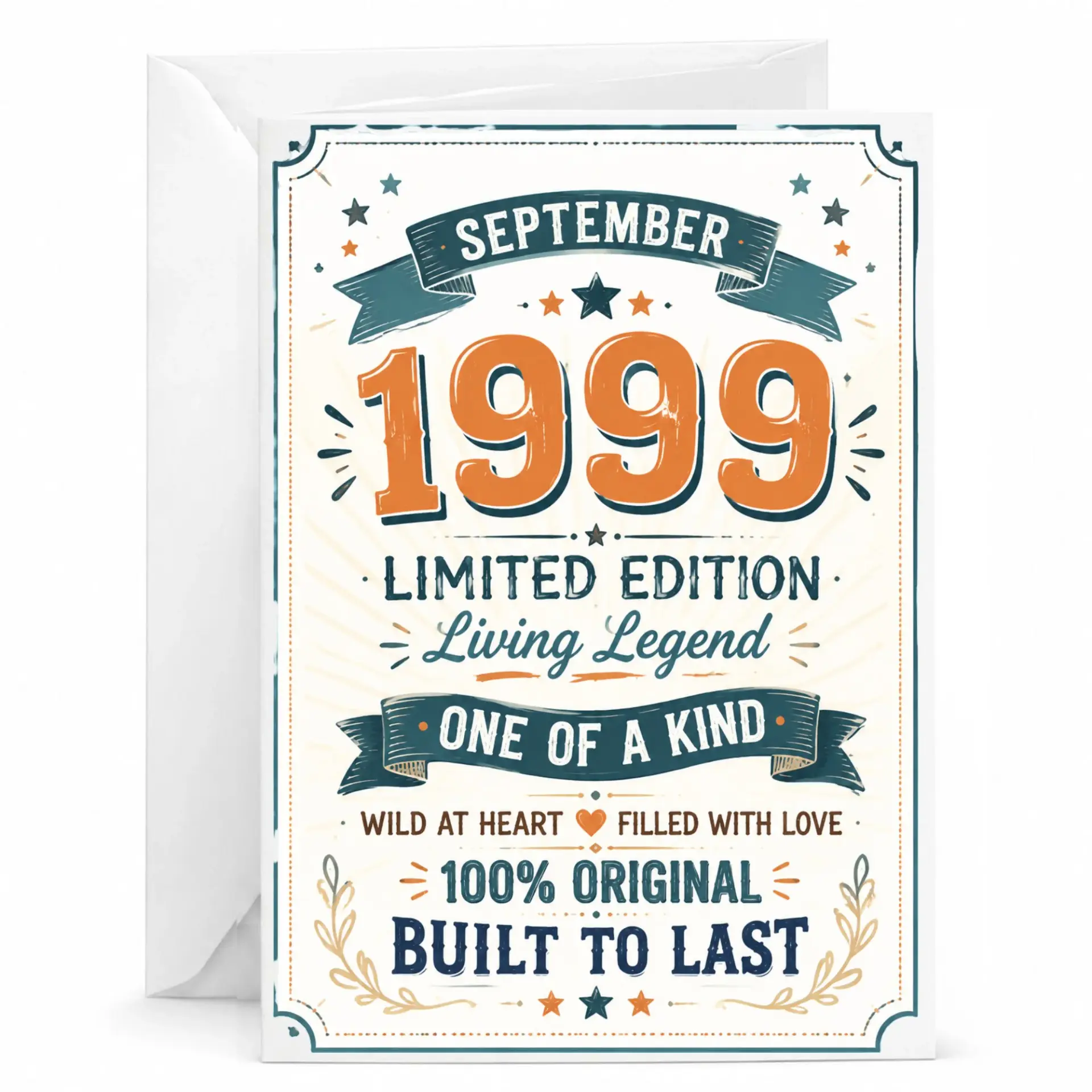 Birthday Card September 1999 Limited Edition Living Legend Greeting Card for Milestone Birthday Celebration
