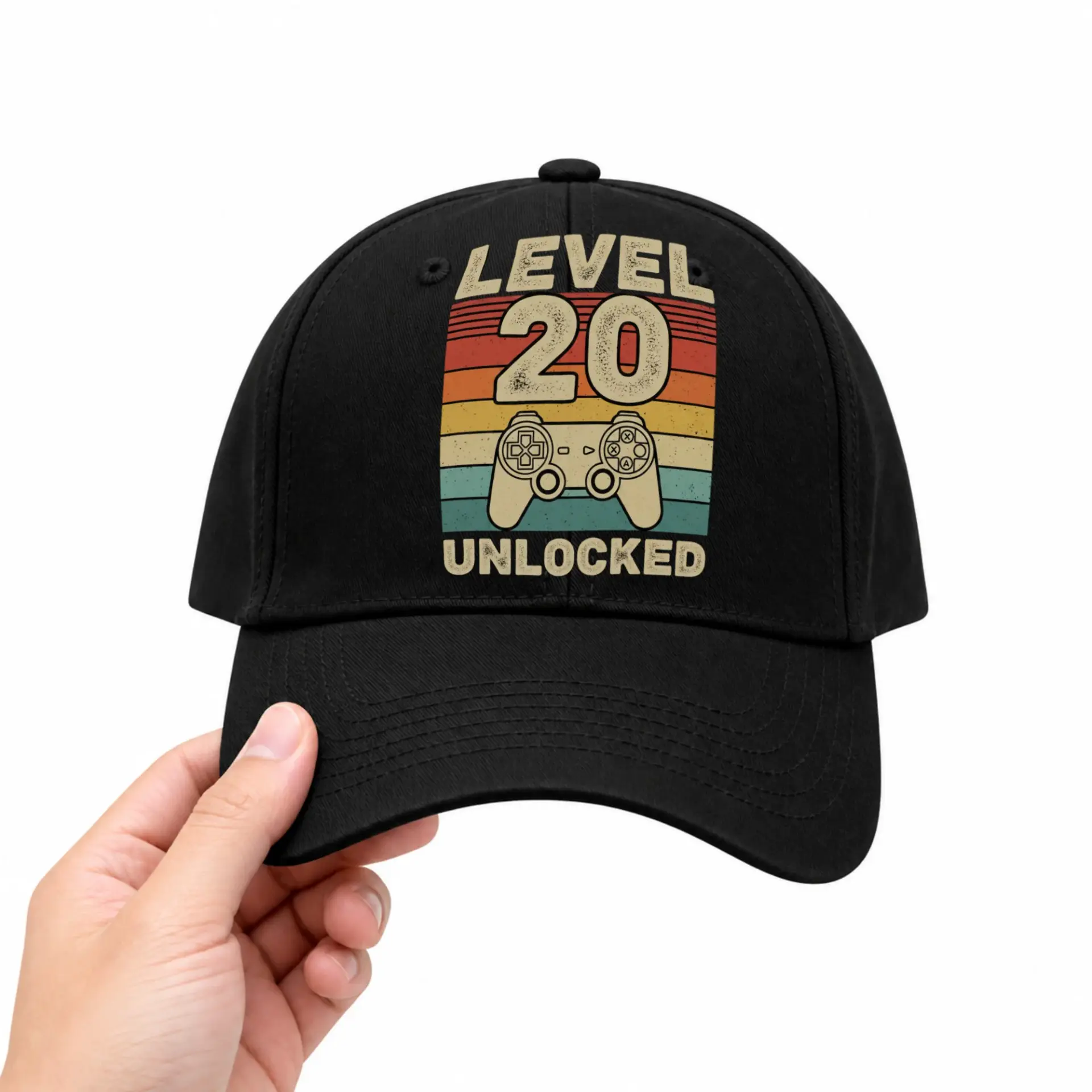 Baseball Cap Level 20 Unlocked Gaming Design Comfortable Cotton Dad Hat