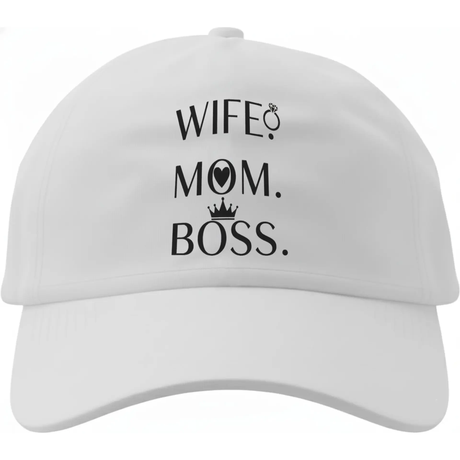 Dad Hat Baseball Cap Featuring Wife Mom Boss Graphic Design Stylish Low Profile Headwear for Everyday Casual Comfort