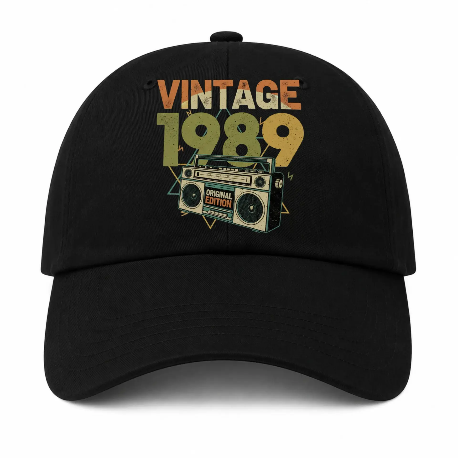 Baseball Cap Vintage Retro Boombox Design Unisex Cotton Dad Hat