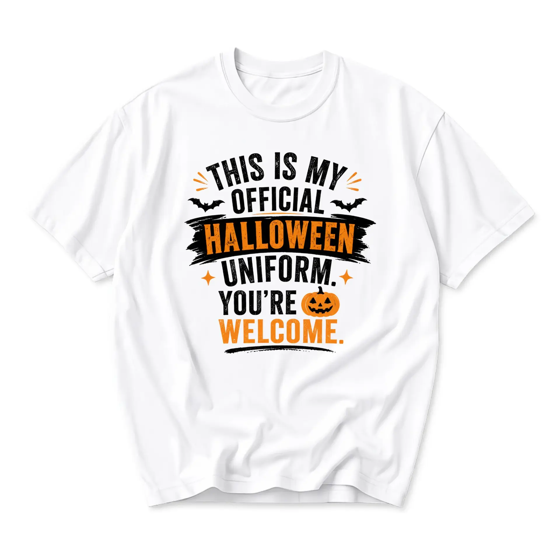 Funny Shirt Official Halloween Uniform Graphic Tee Unisex Crew Neck Comfortable Cotton Blend Casual Fall Apparel