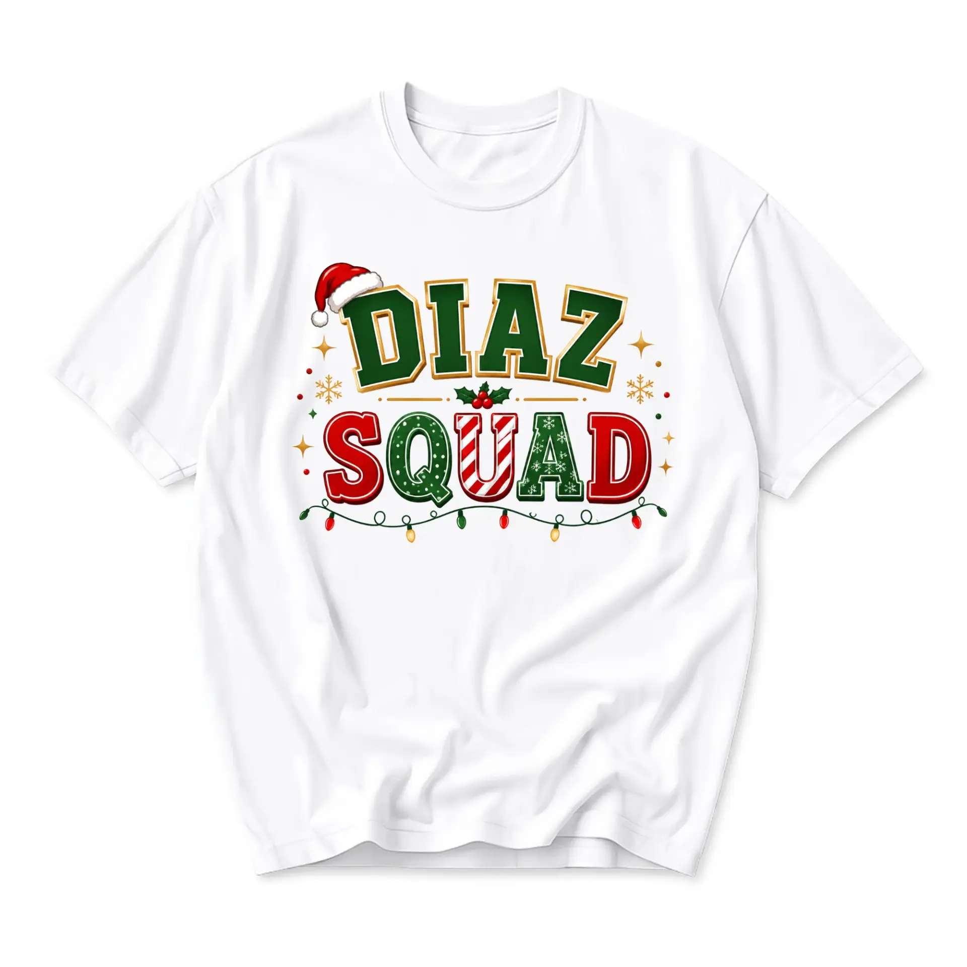 Graphic Tee Diaz Squad Christmas Theme Unisex Crew Neck Short Sleeve Shirt