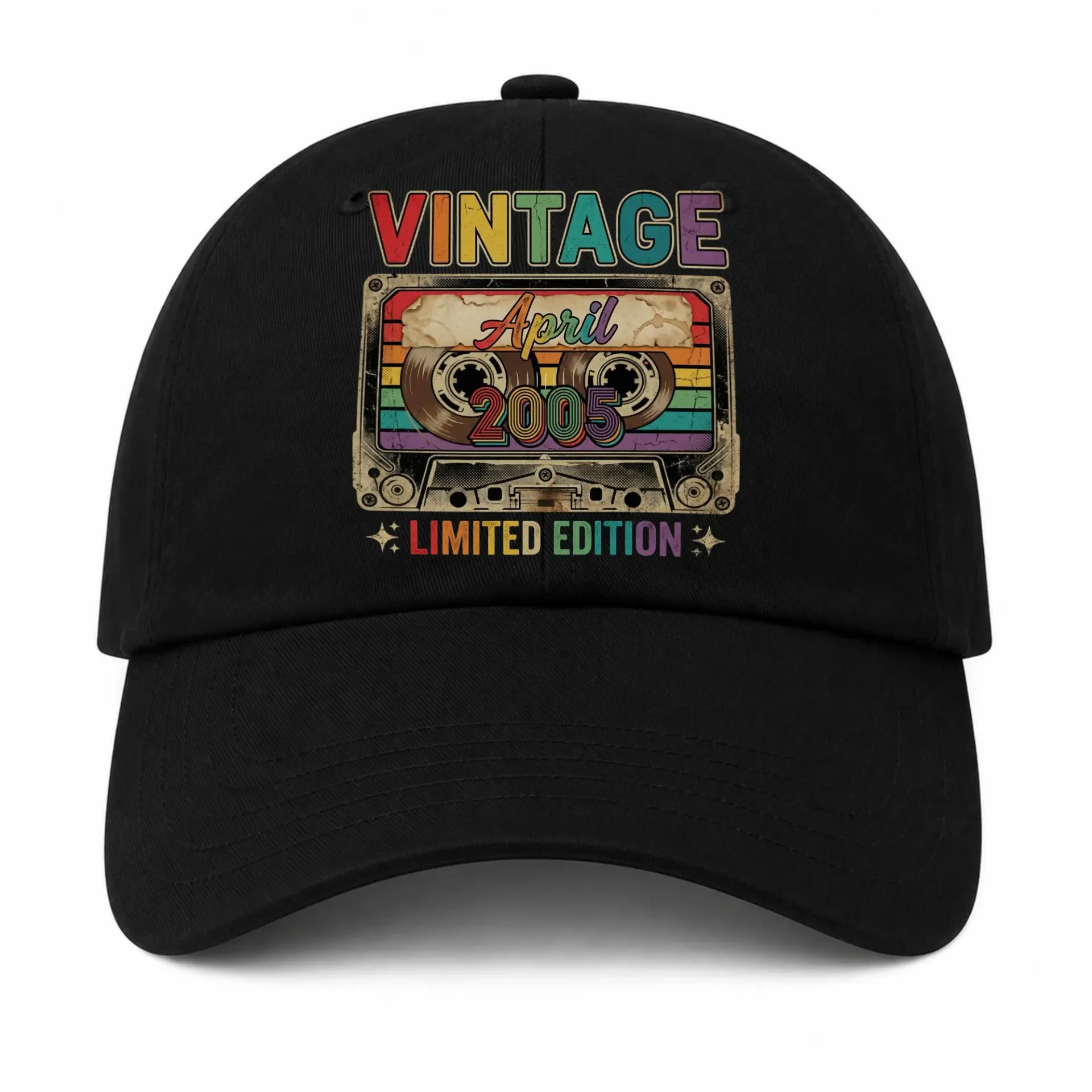 Baseball Cap Vintage Cassette Tape Graphic Retro Aesthetic Dad Hat