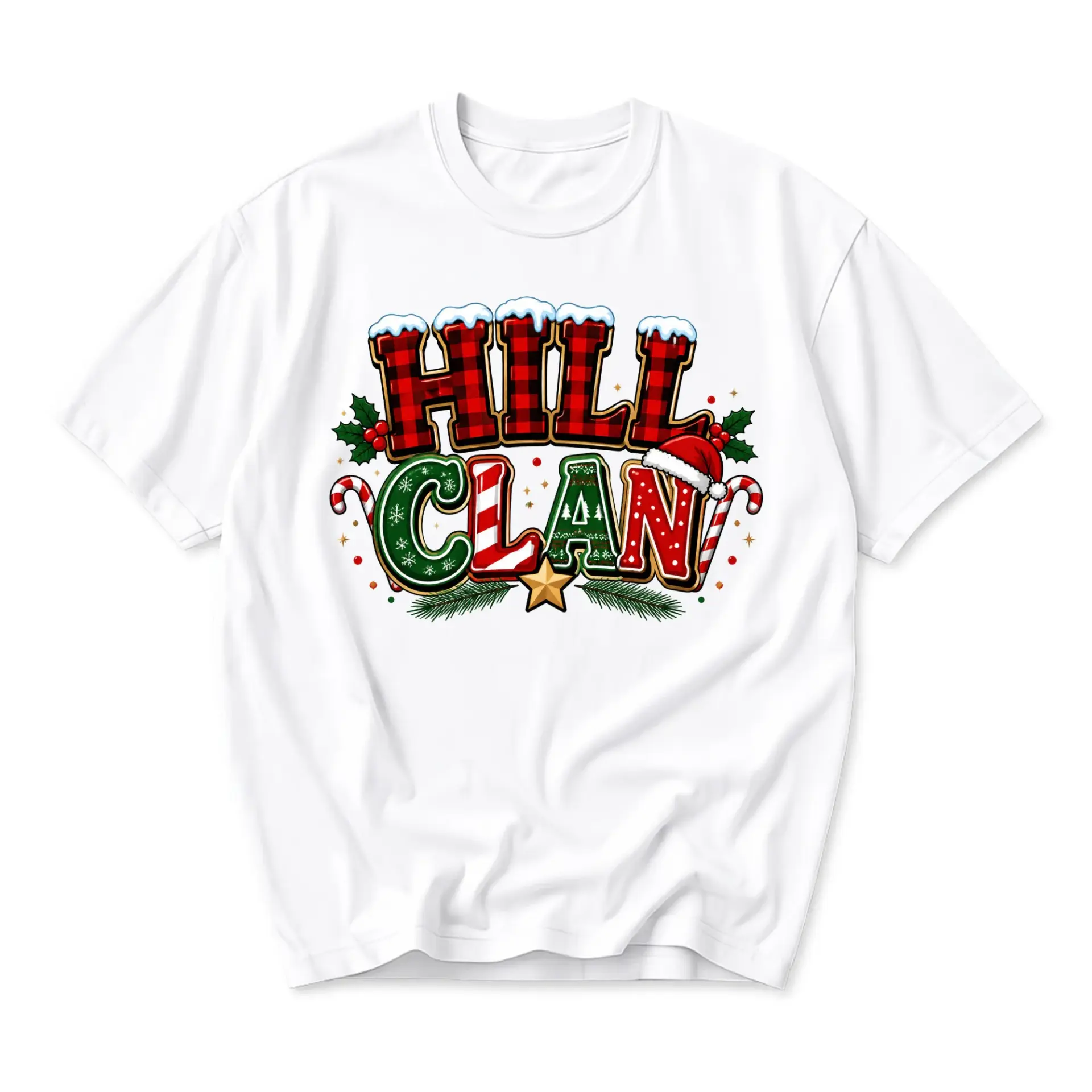 T-shirt Graphic Tee Hill Clan Holiday Christmas Design Casual Everyday