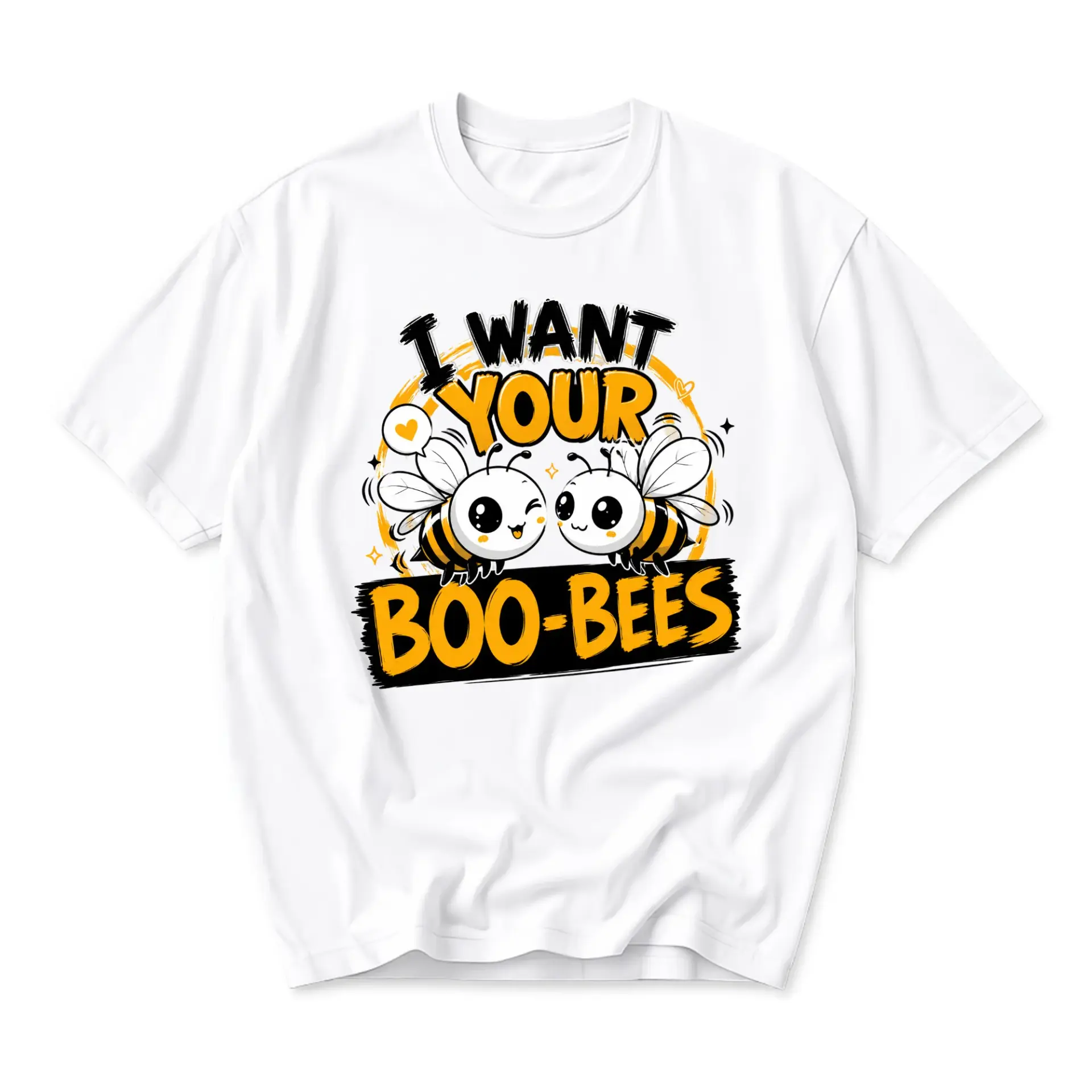 Funny Shirt I Want Your Boo Bees Graphic Tee Unisex Casual Apparel Cotton Blend Soft Breathable Everyday Outfit Top