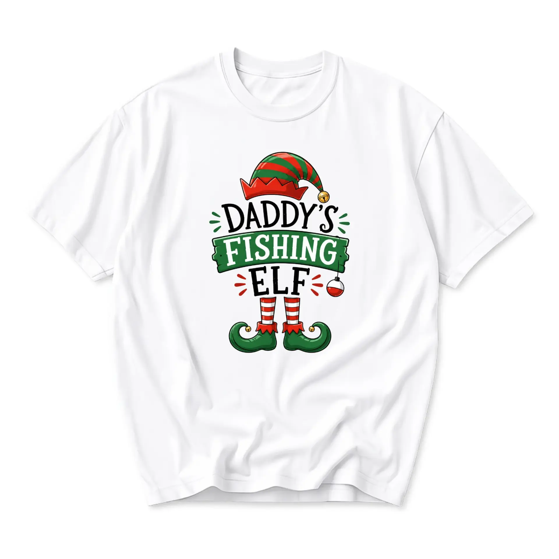 Funny Shirt Daddy's Fishing Graphic Tee Unisex Crew Neck Holiday Apparel for Seasonal Casual Wear Enthusiasts