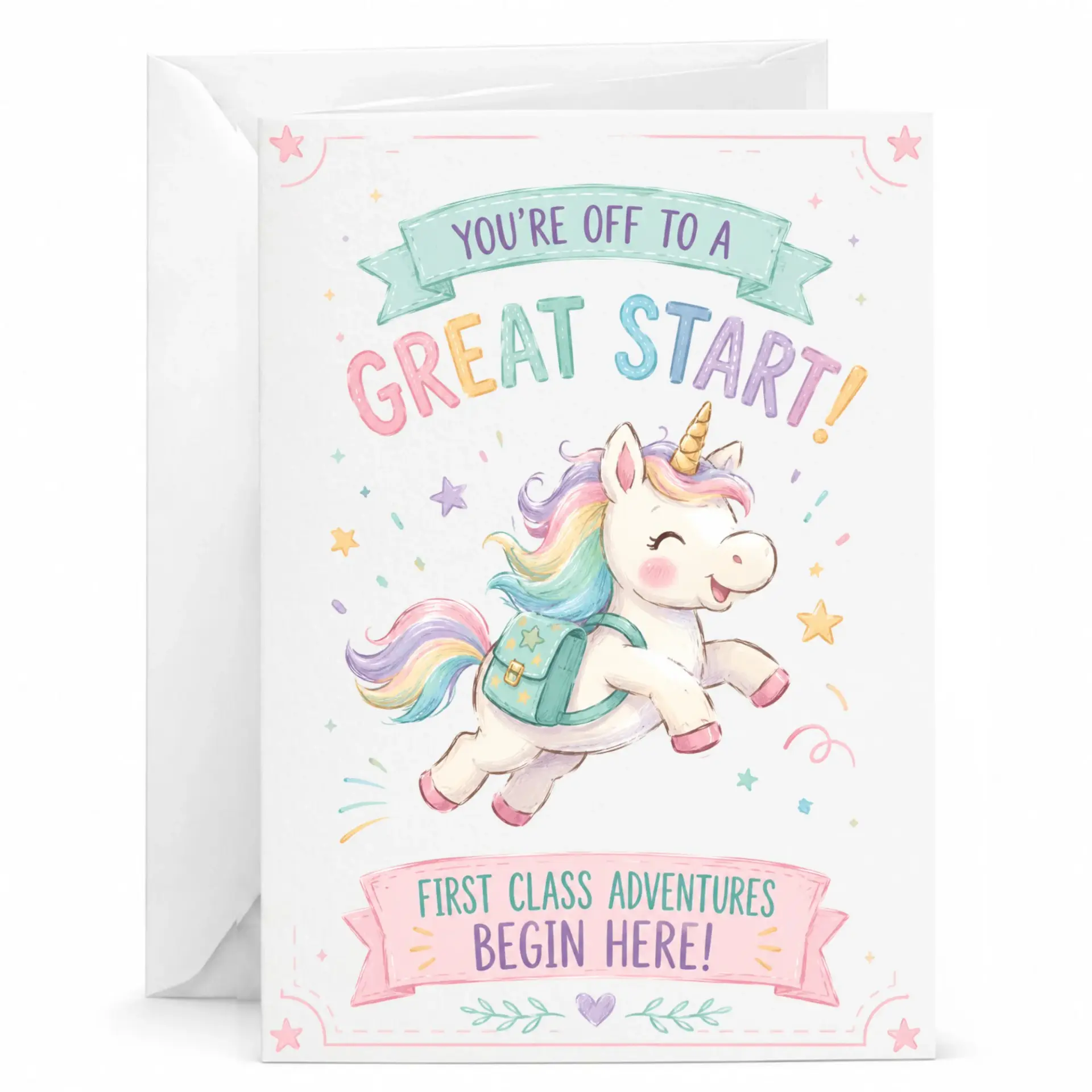 Greeting Card You Are Off to a Great Featuring Cute Illustration with Colors for Any Occasion