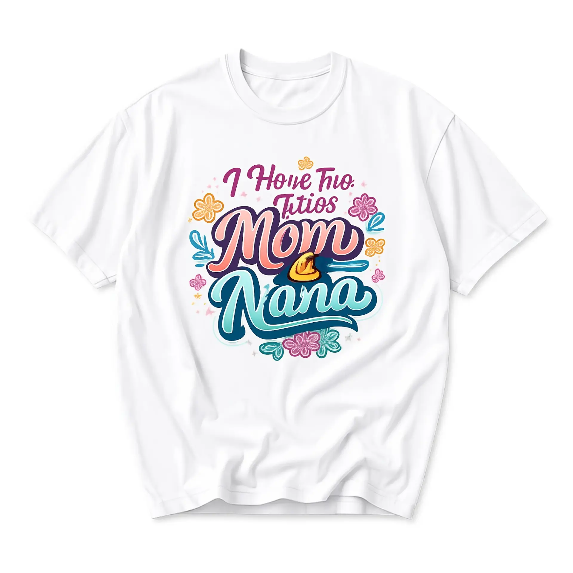 Graphic Tee I Love My Titios Mom Nana Floral Typography Unisex Crew Neck