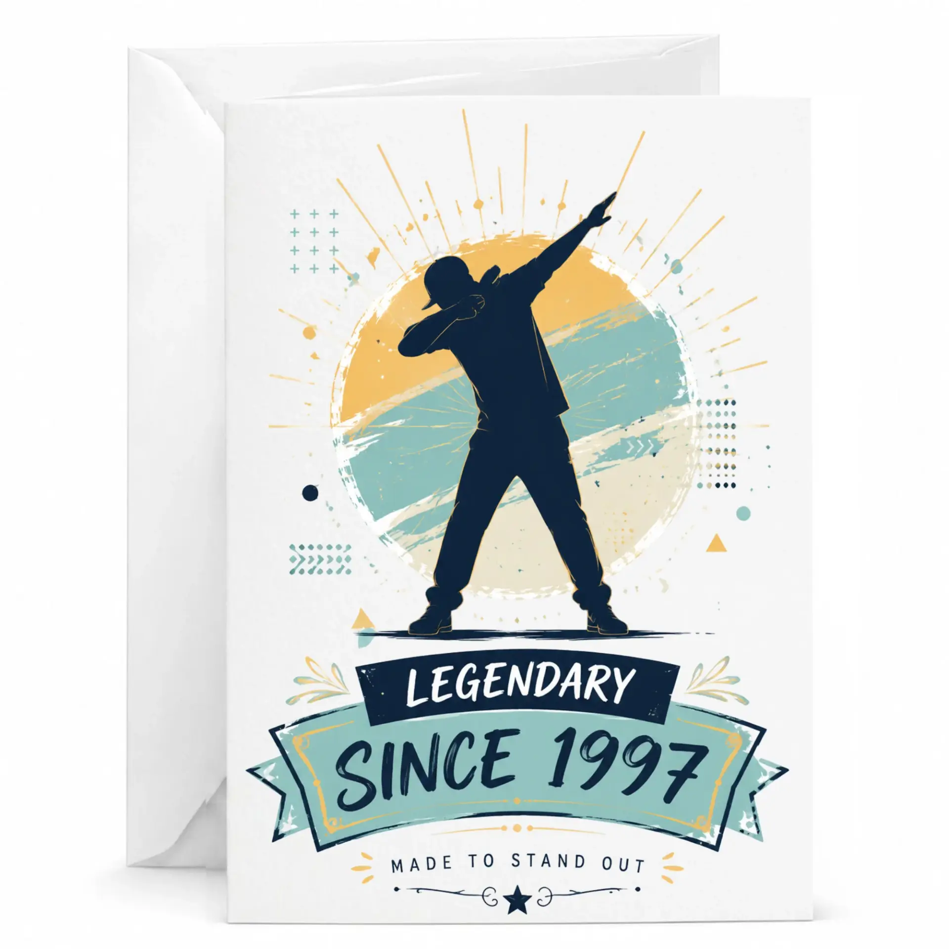 Birthday Card Legendary Since 1997 Funny Greeting Card for Milestone Birthdays Milestone Year Commemorative Stationery