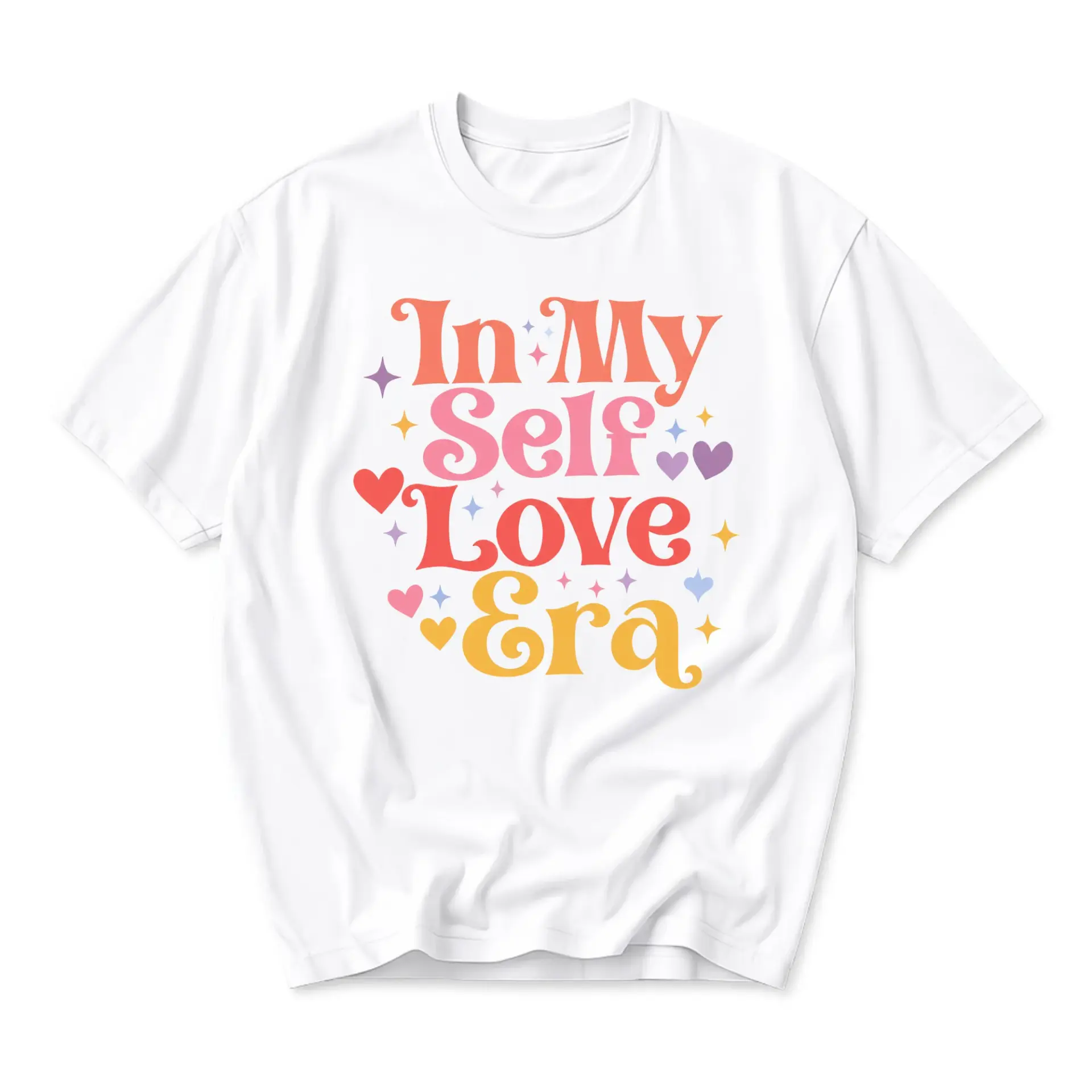 Graphic Tee in My Self Love Era Aesthetic Quote Shirt Soft Cotton Casual Unisex Crew Neck Top Positive Message Apparel