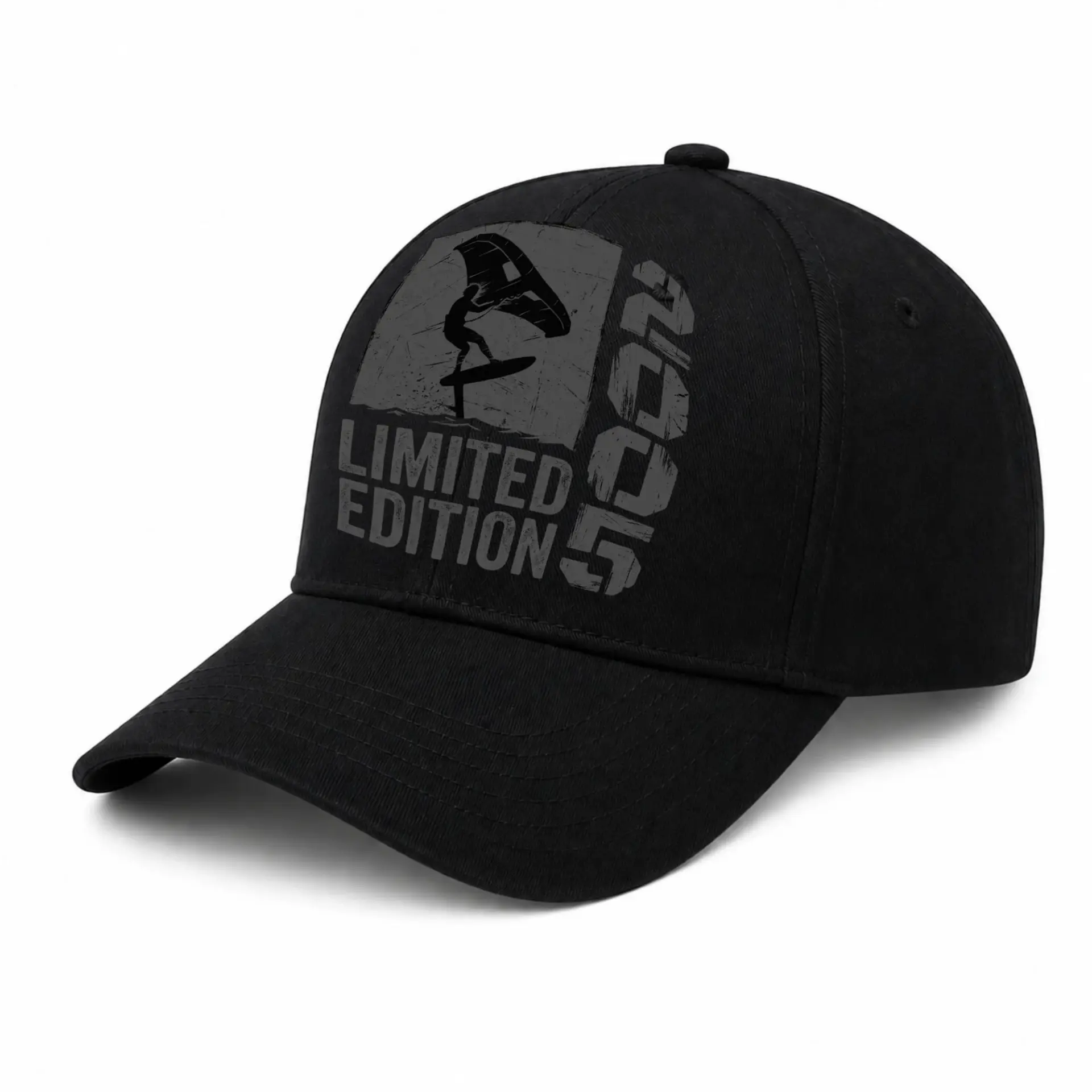 Baseball Cap Featuring Retro Water Sports Wing Foiling Graphic Design
