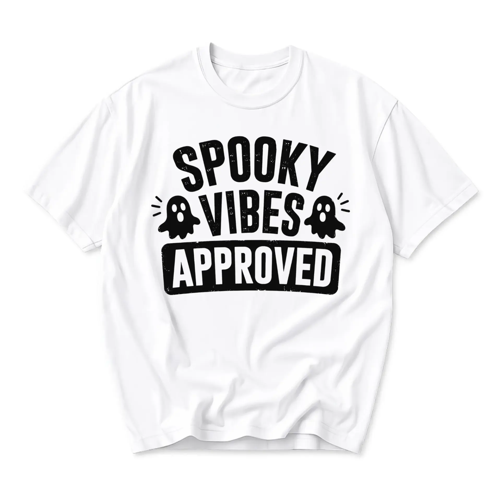 Funny Shirt Spooky Vibes Approved Graphic Tee Unisex Casual Apparel for Autumn Seasonal Style and Everyday Wear