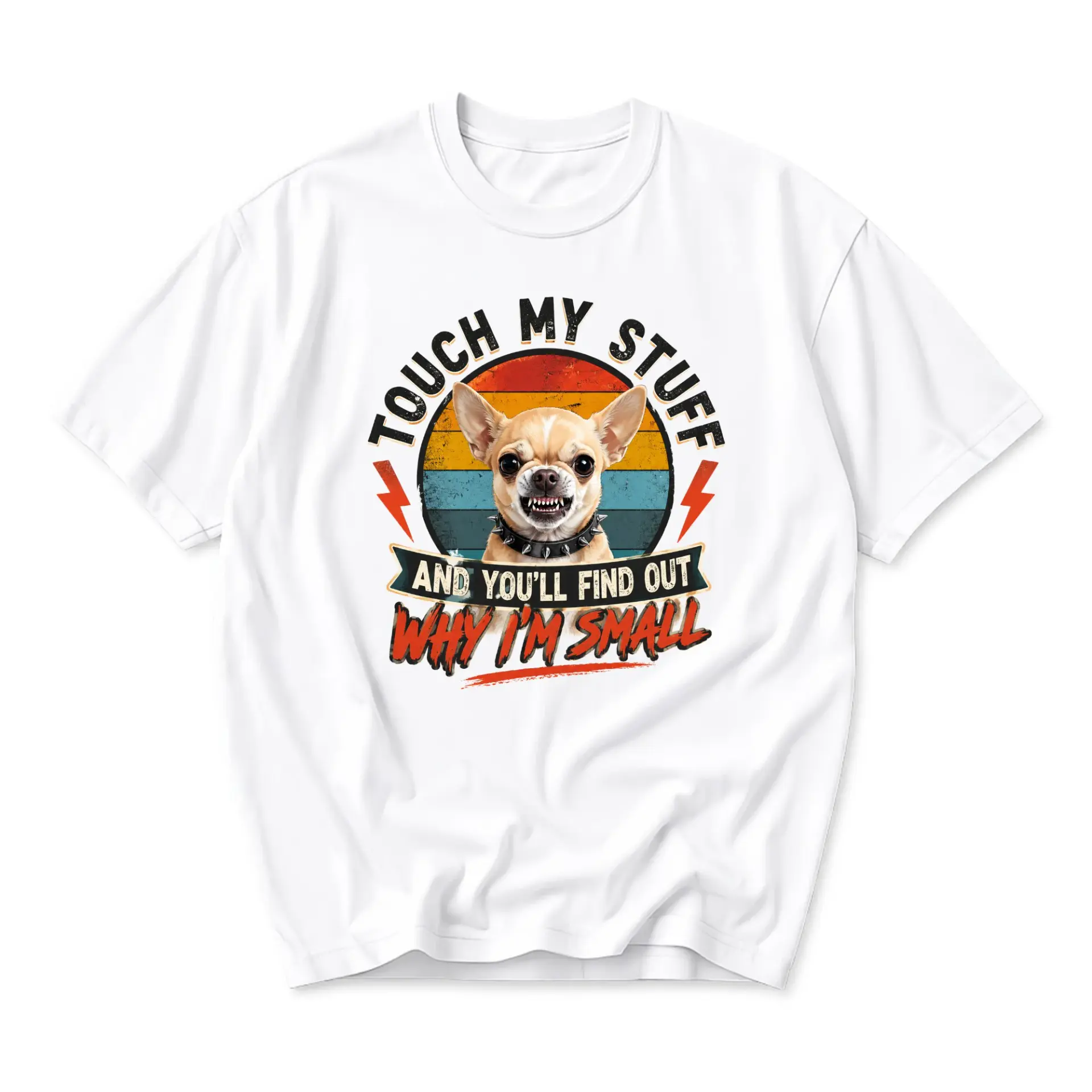 Funny Shirt Chihuahua Dog Graphic Tee Unisex Crew Neck Short Sleeve Casual