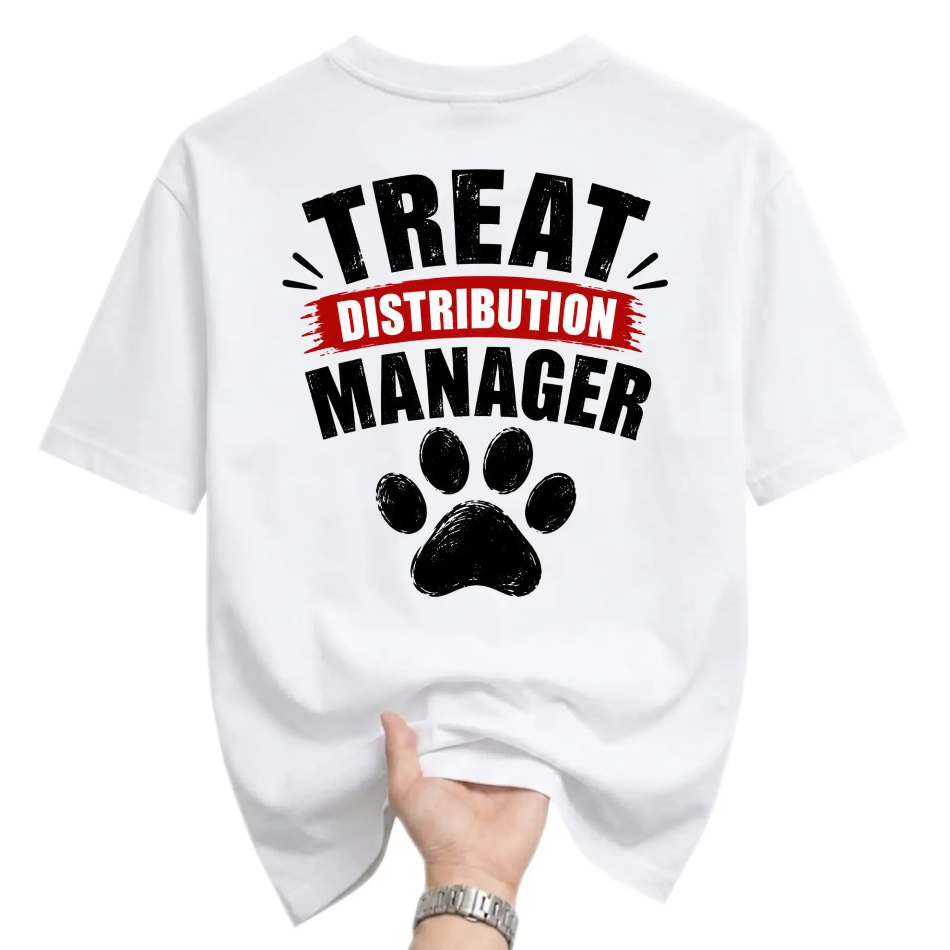 Funny Shirt Treat Distribution Manager Graphic Tee for Pet Lovers Soft