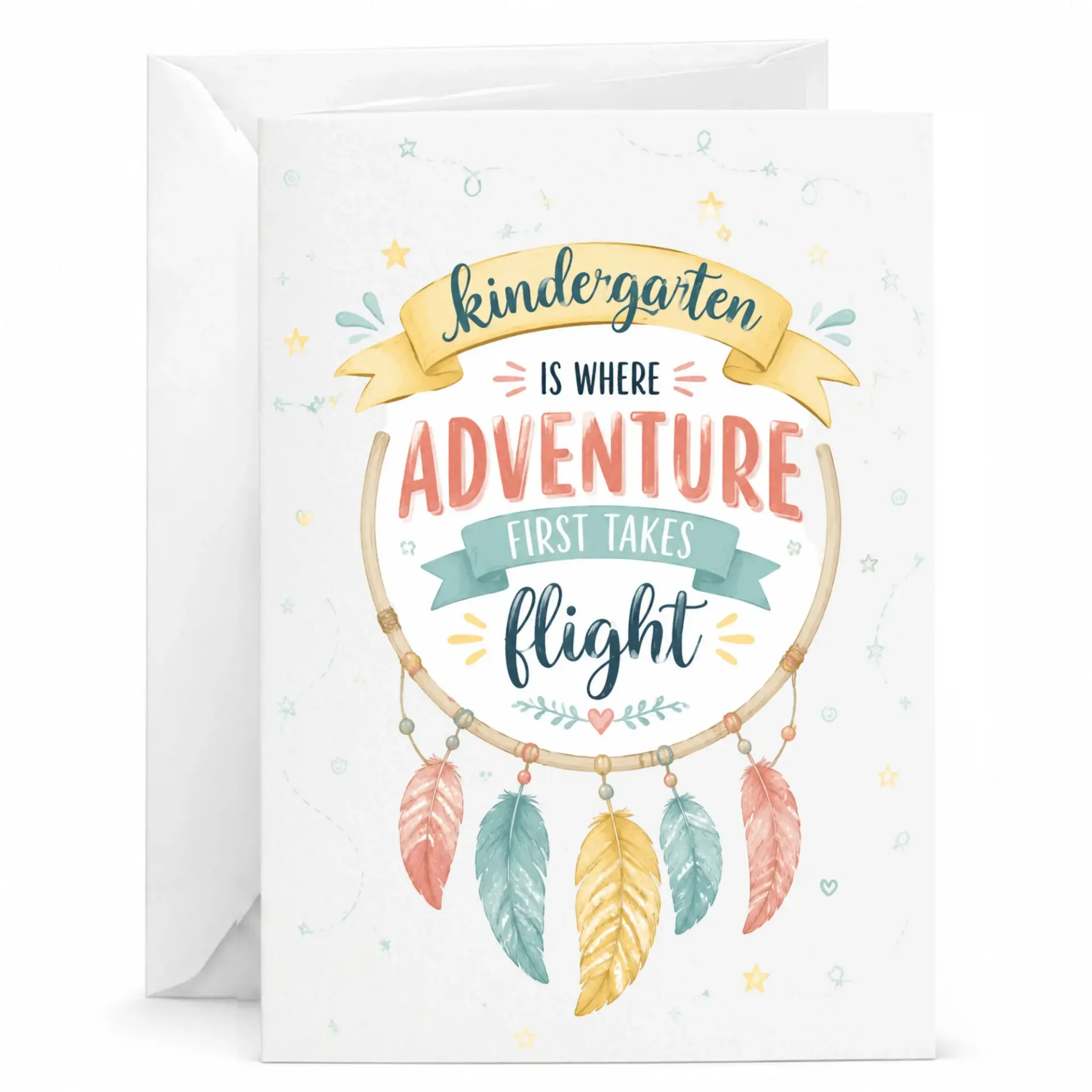 Greeting Card Kindergarten Is Where Adventure First Takes Whimsical Inspirational Design Note