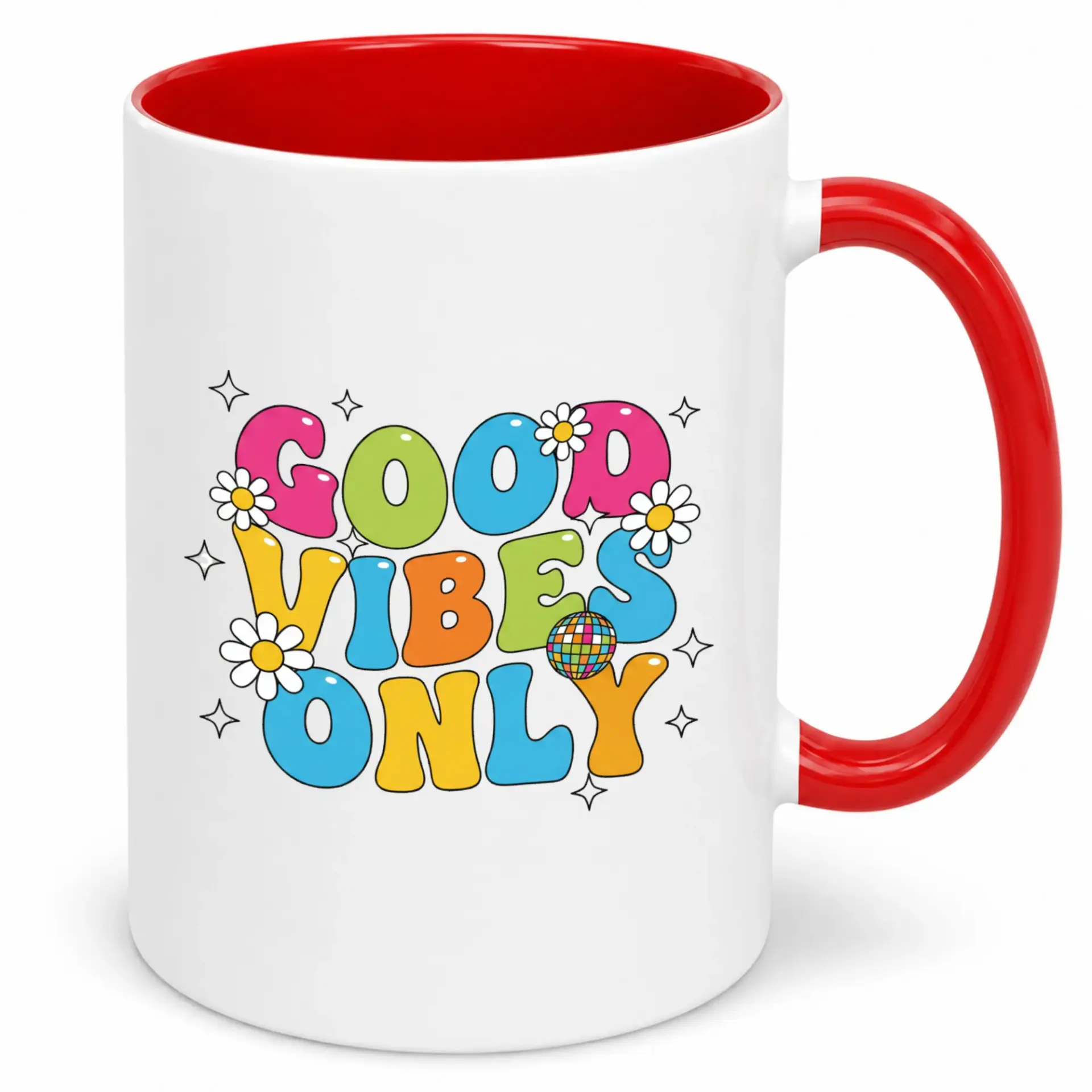 Coffee Mug for Only Groovy Ball Design Ceramic Beverage Cup Home & Office Use