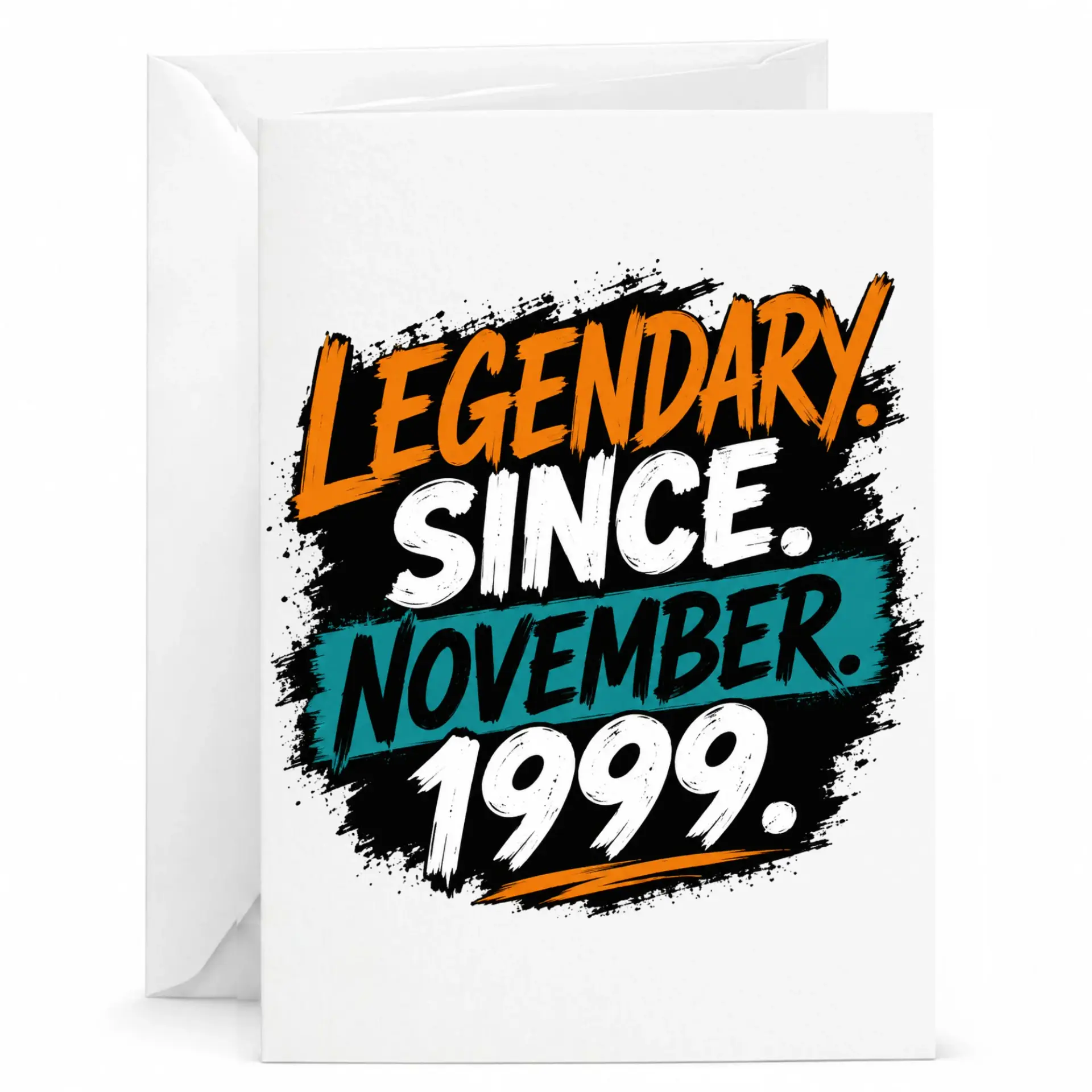 Birthday Card Legendary Since November 1999 Vintage Style Greeting Card for Birthday Anniversary Celebration 5x7 Inch